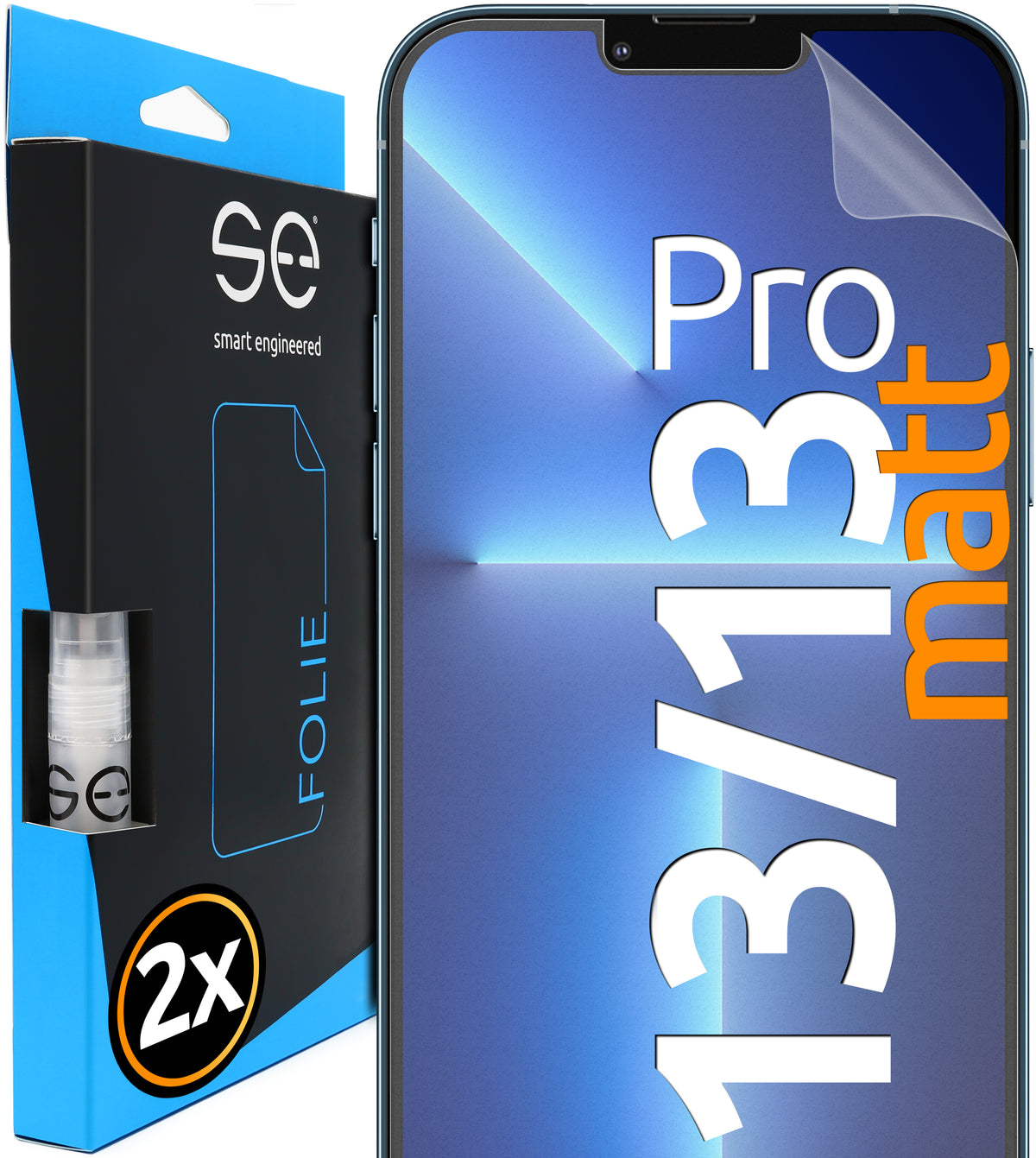 2x 3D Screen Protector for the Apple iPhone 13 Series (Transparent, Matte or Privacy)