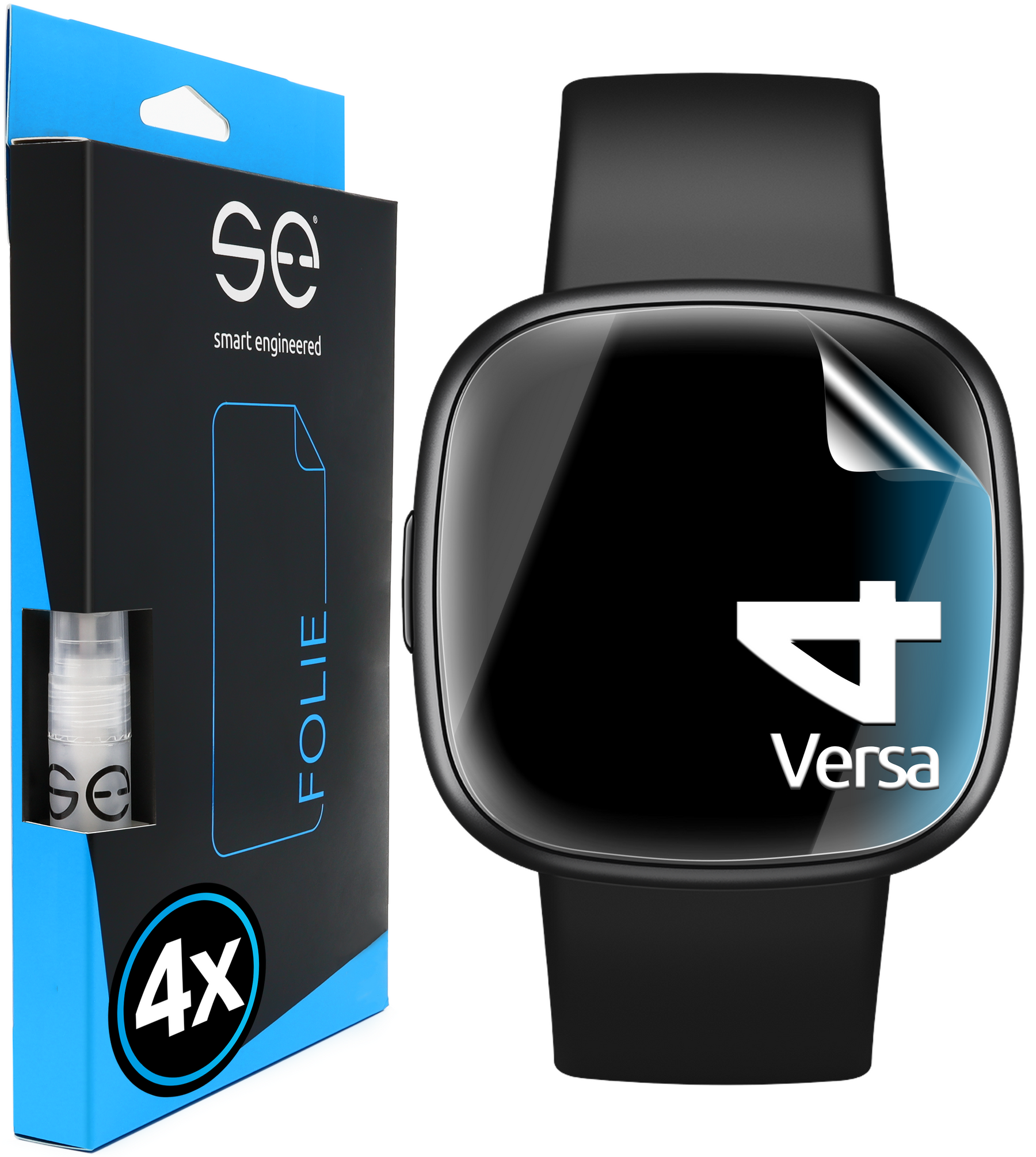 4x 3D protective film for the Fitbit series (transparent or matte)