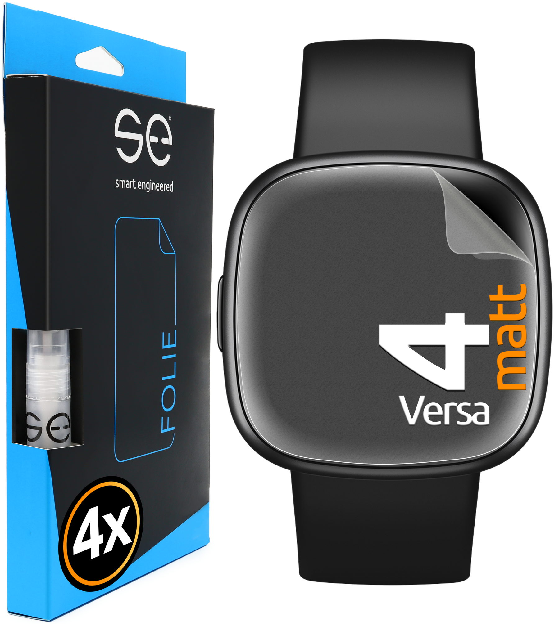 4x 3D protective film for the Fitbit series (transparent or matte)