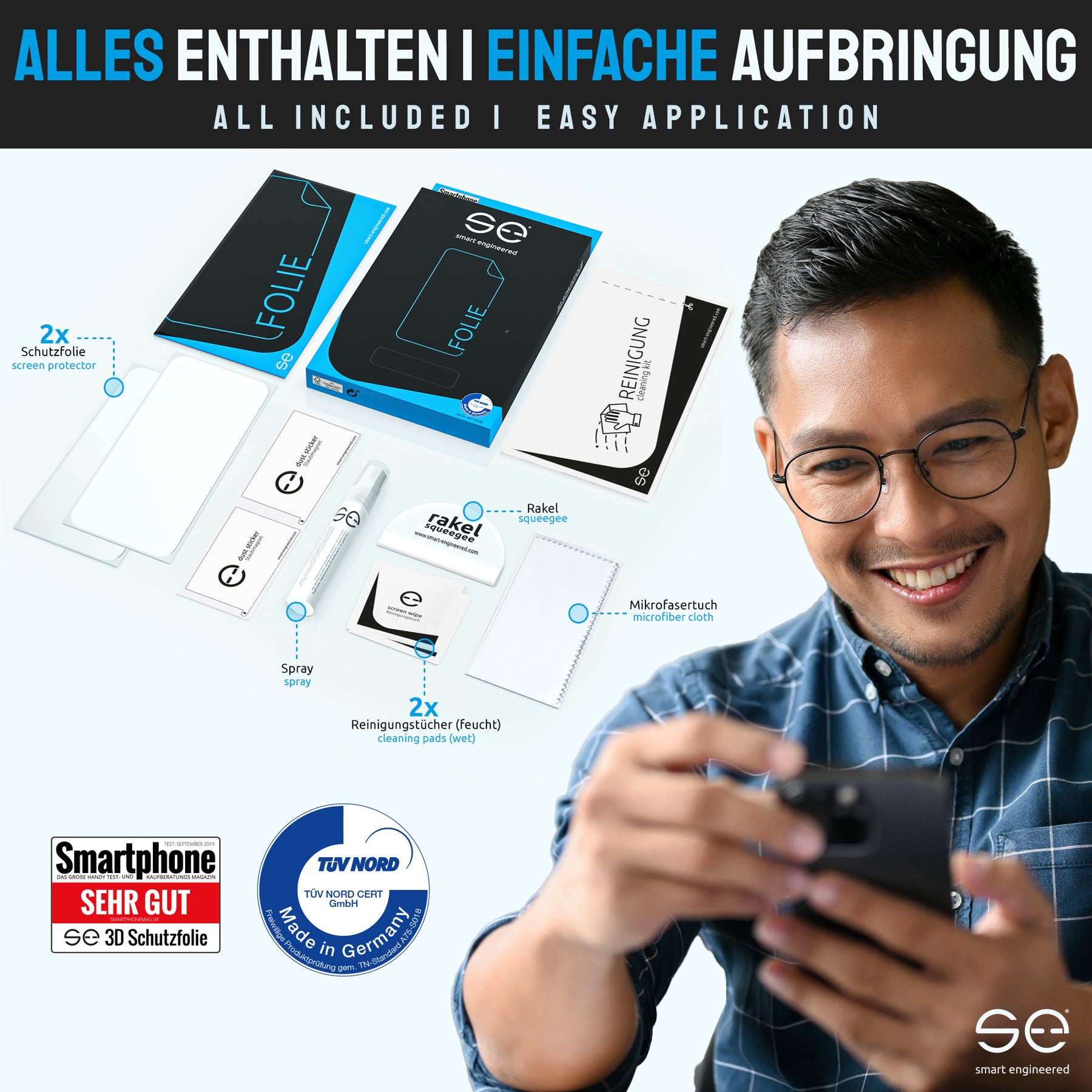 2x 3D Schutzfolie für das Asus ROG Phone 5 (Transparent oder Matt)