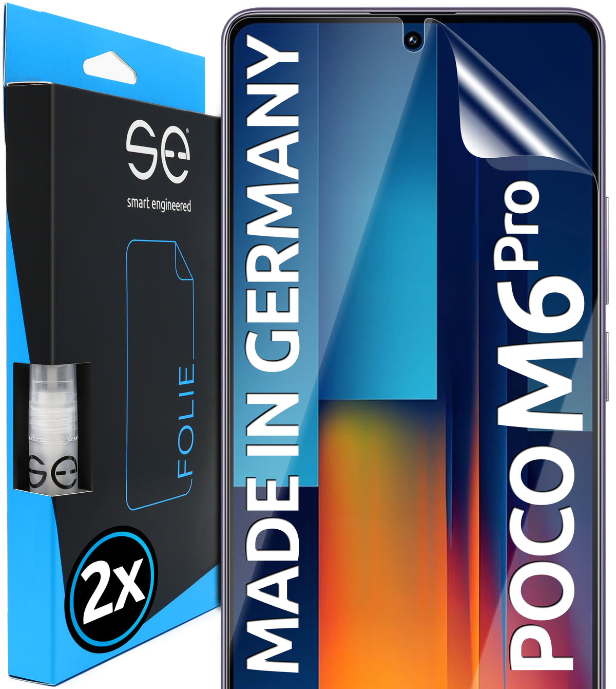 2x 3D Schutzfolie für das Xiaomi Poco M6 Pro (Transparent oder Matt)