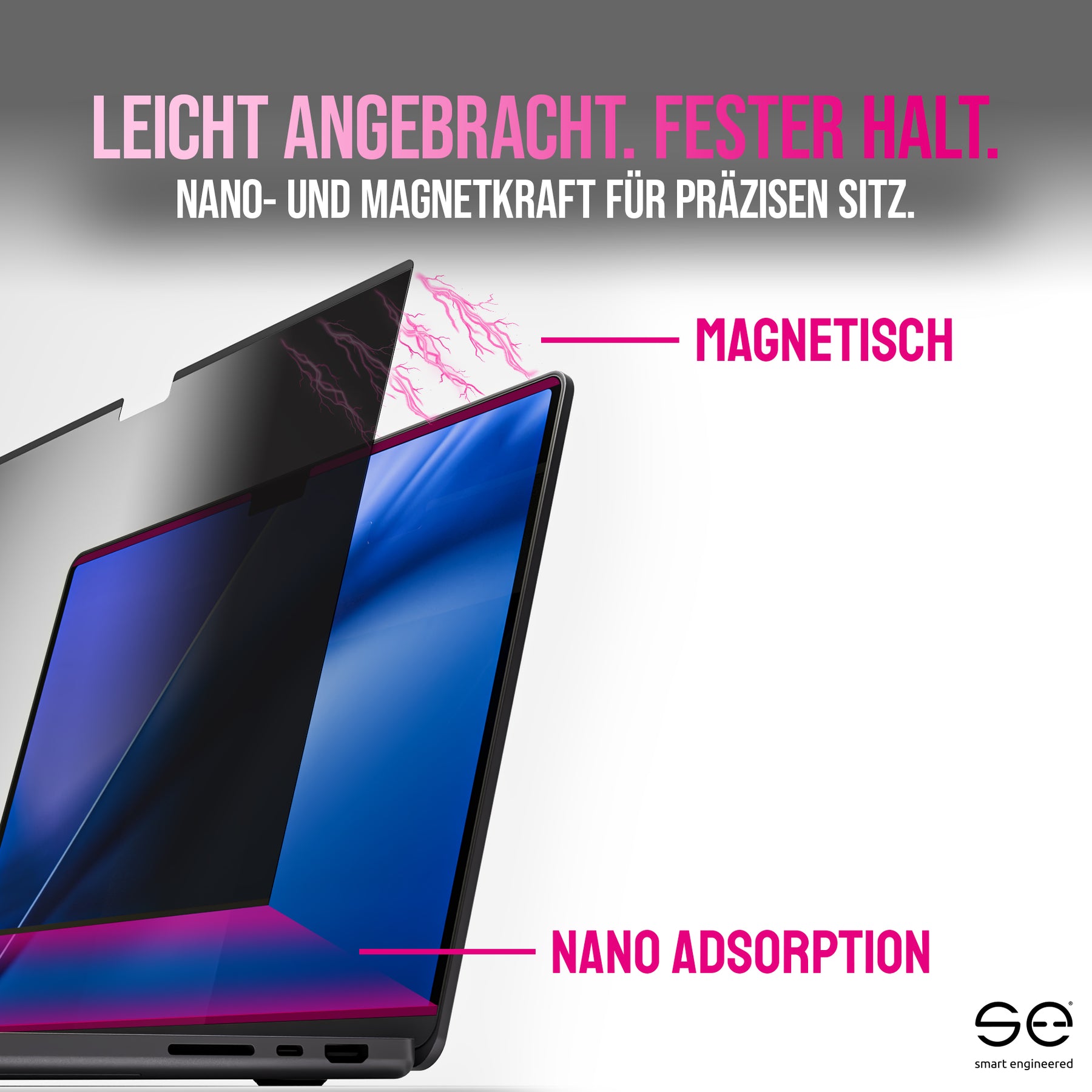 se® noglass SNAPSHIELD Privacy - magnetischer Blickschutz