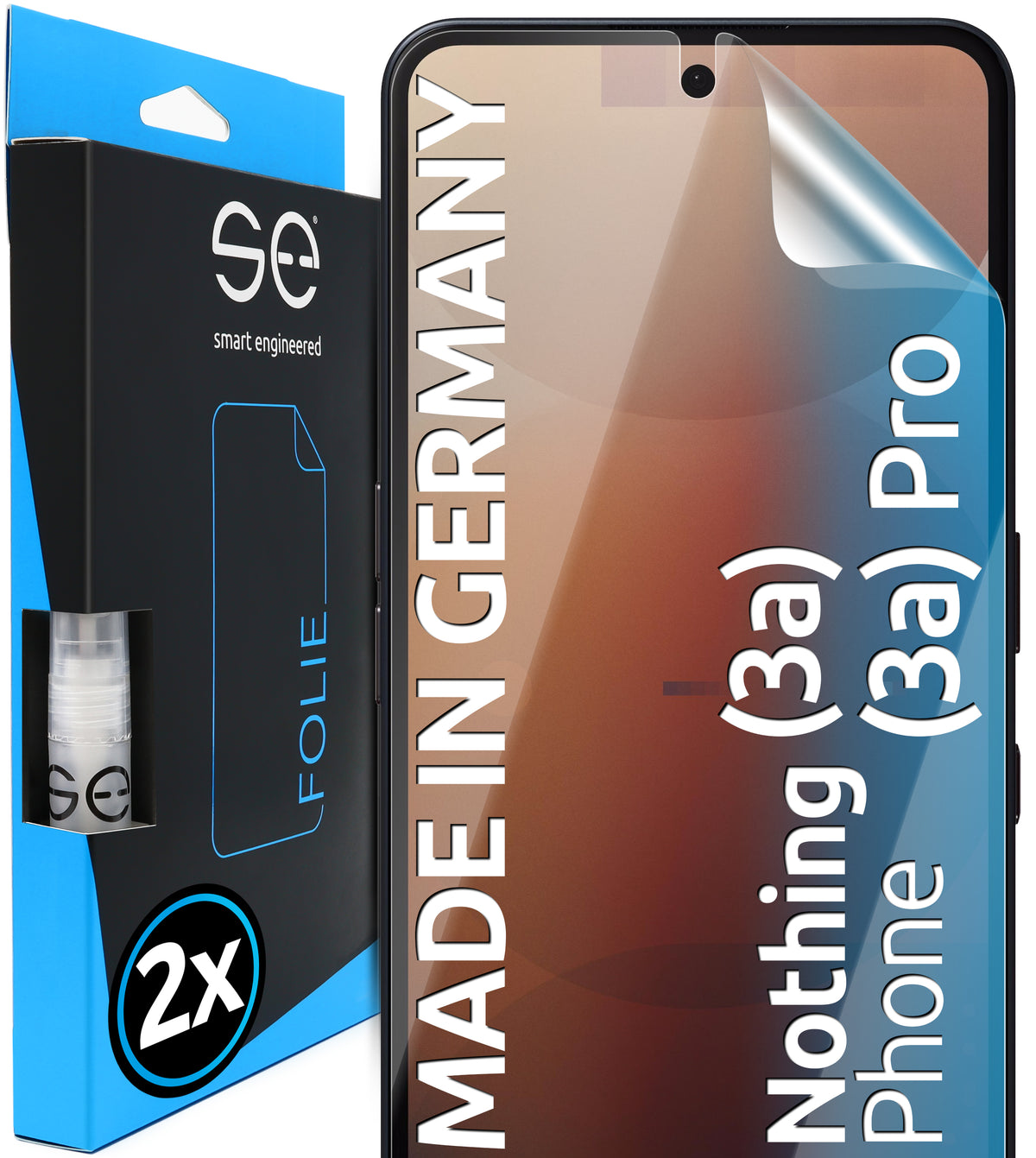 2x se® Screen Protector for the Nothing Phone (3a) Series (Transparent or Matte)