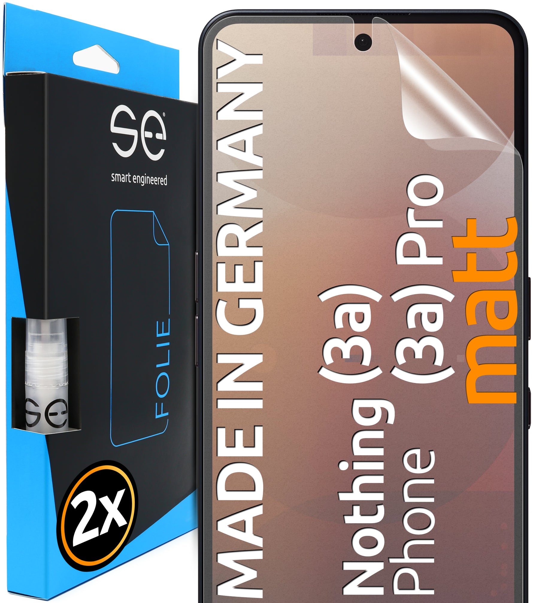 2x se® Schutzfolie für die Nothing Phone (3a) Serie (Transparent oder Matt)