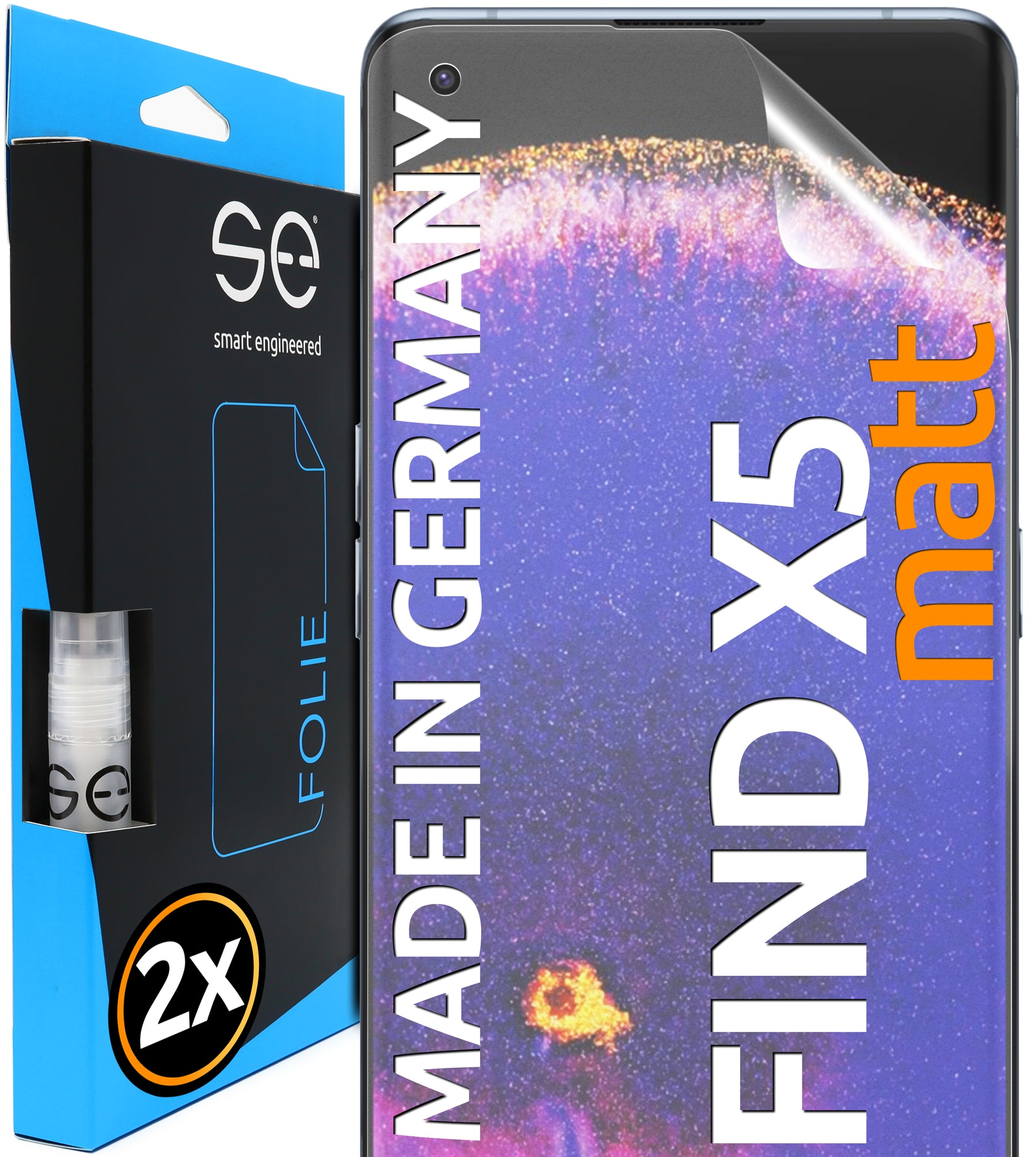 2x 3D Schutzfolie für das Oppo Find X5 (Transparent oder Matt)