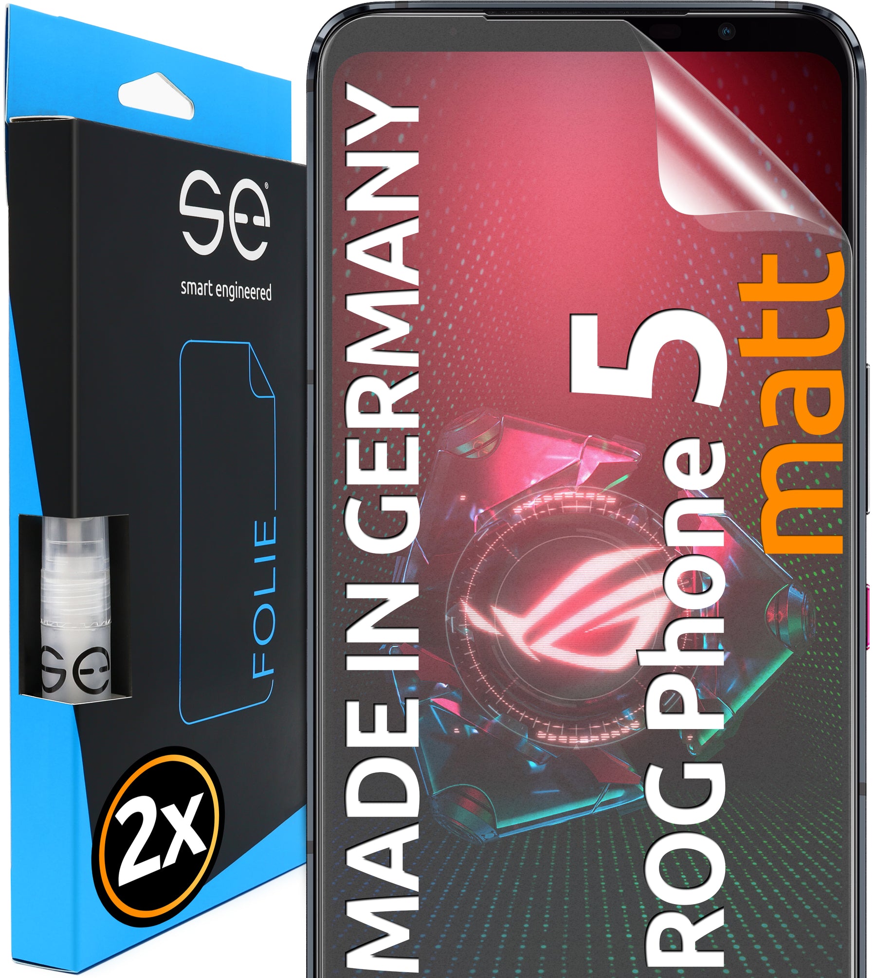 2x 3D Schutzfolie für das Asus ROG Phone 5 (Transparent oder Matt)
