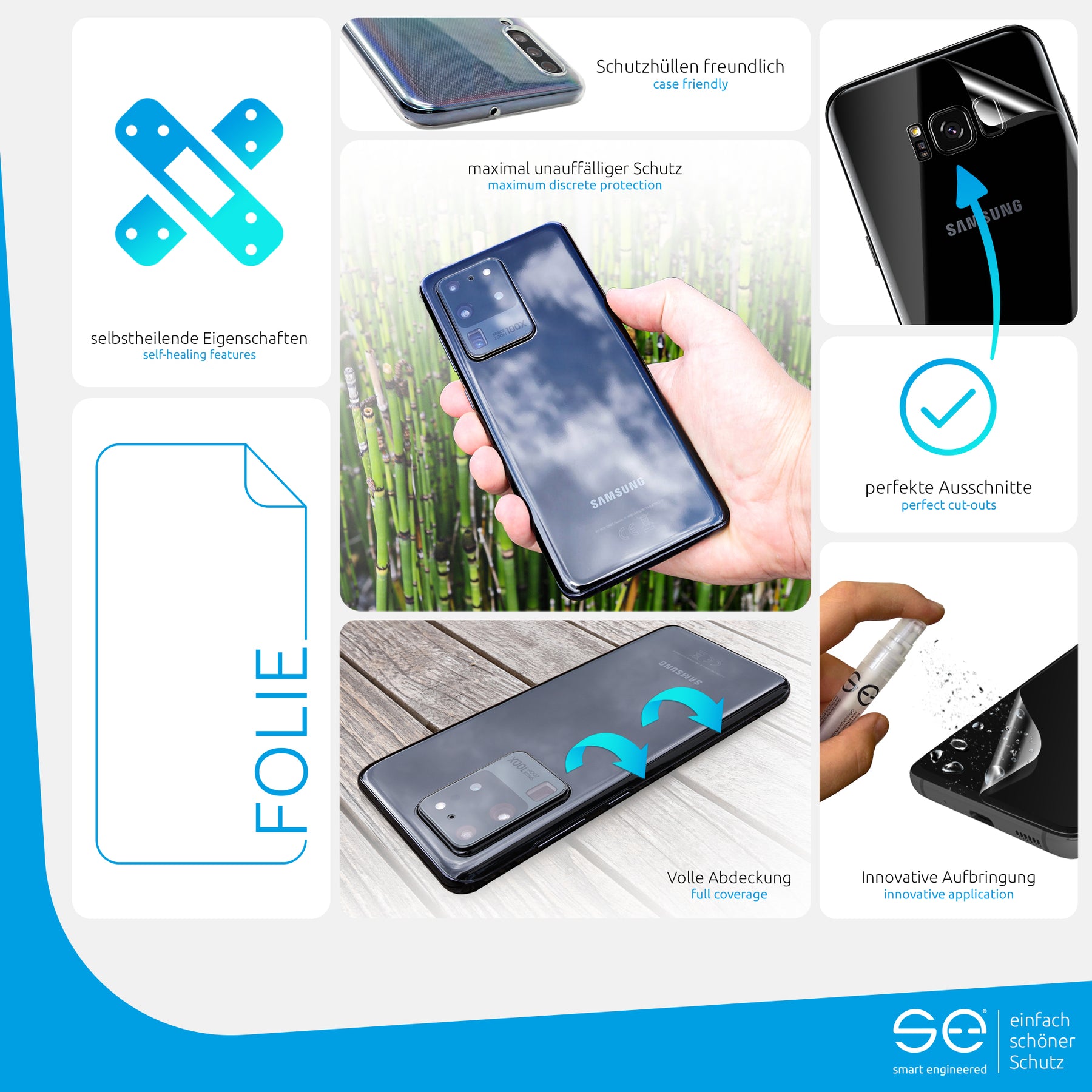 Protective film back Samsung Galaxy S8 Plus