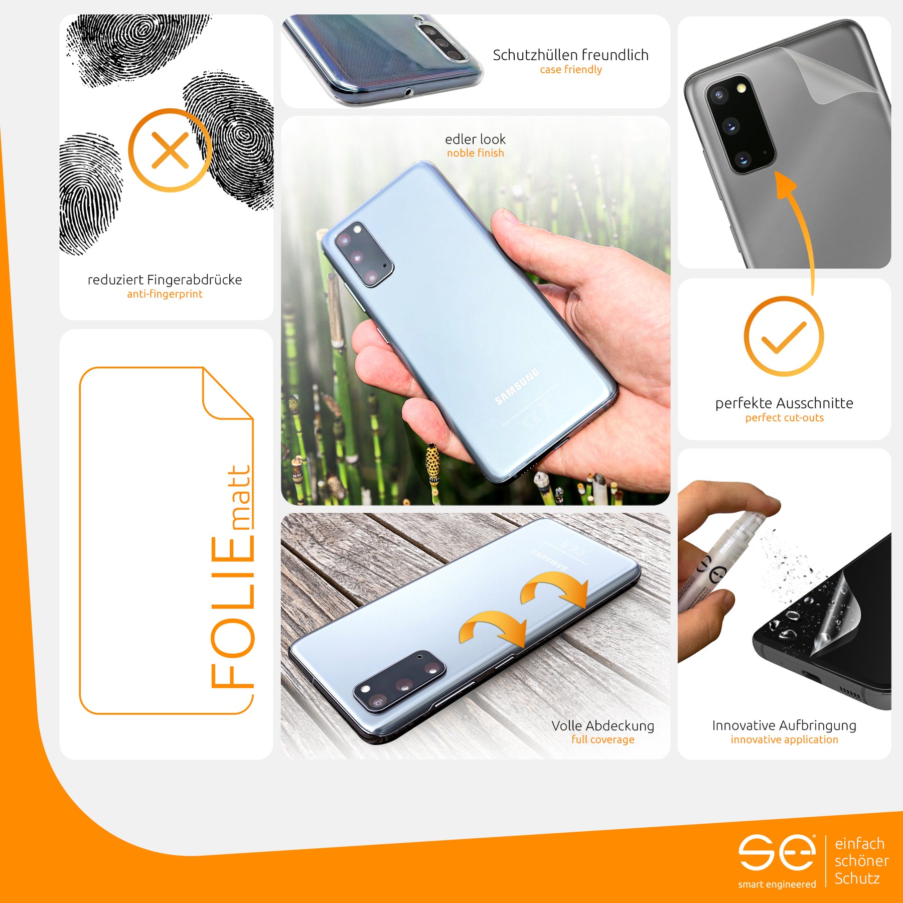 Matte protective film back Samsung Galaxy S20