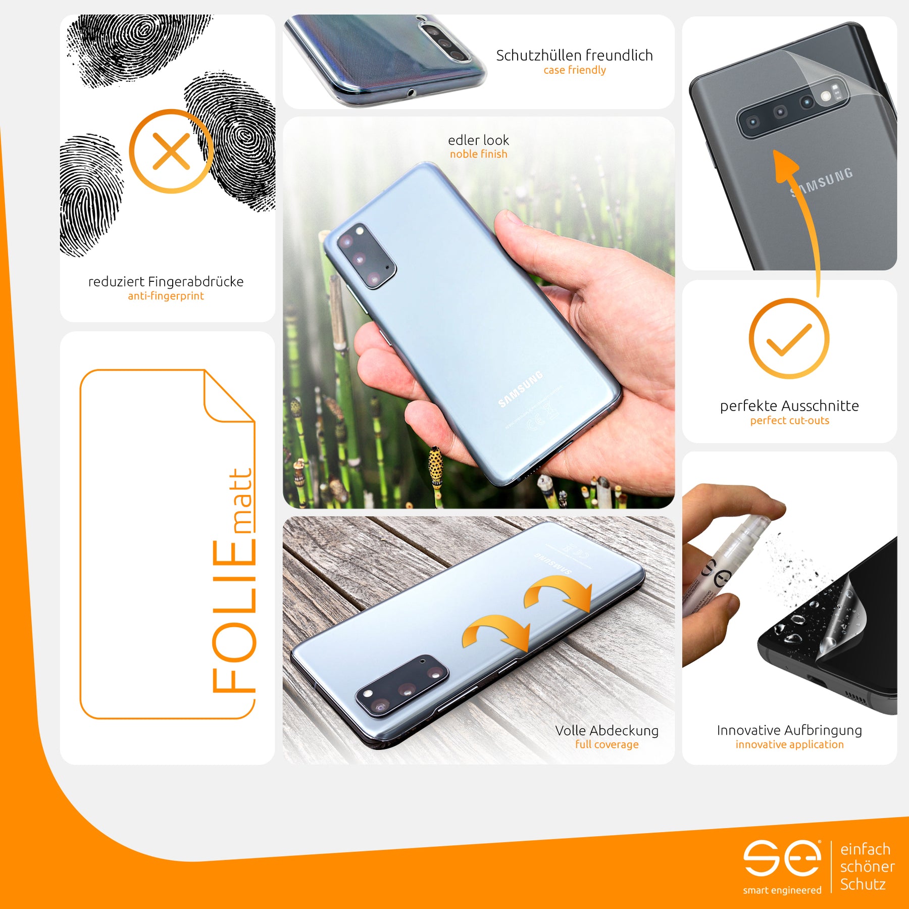 Matte protective film back Samsung Galaxy S10 Plus