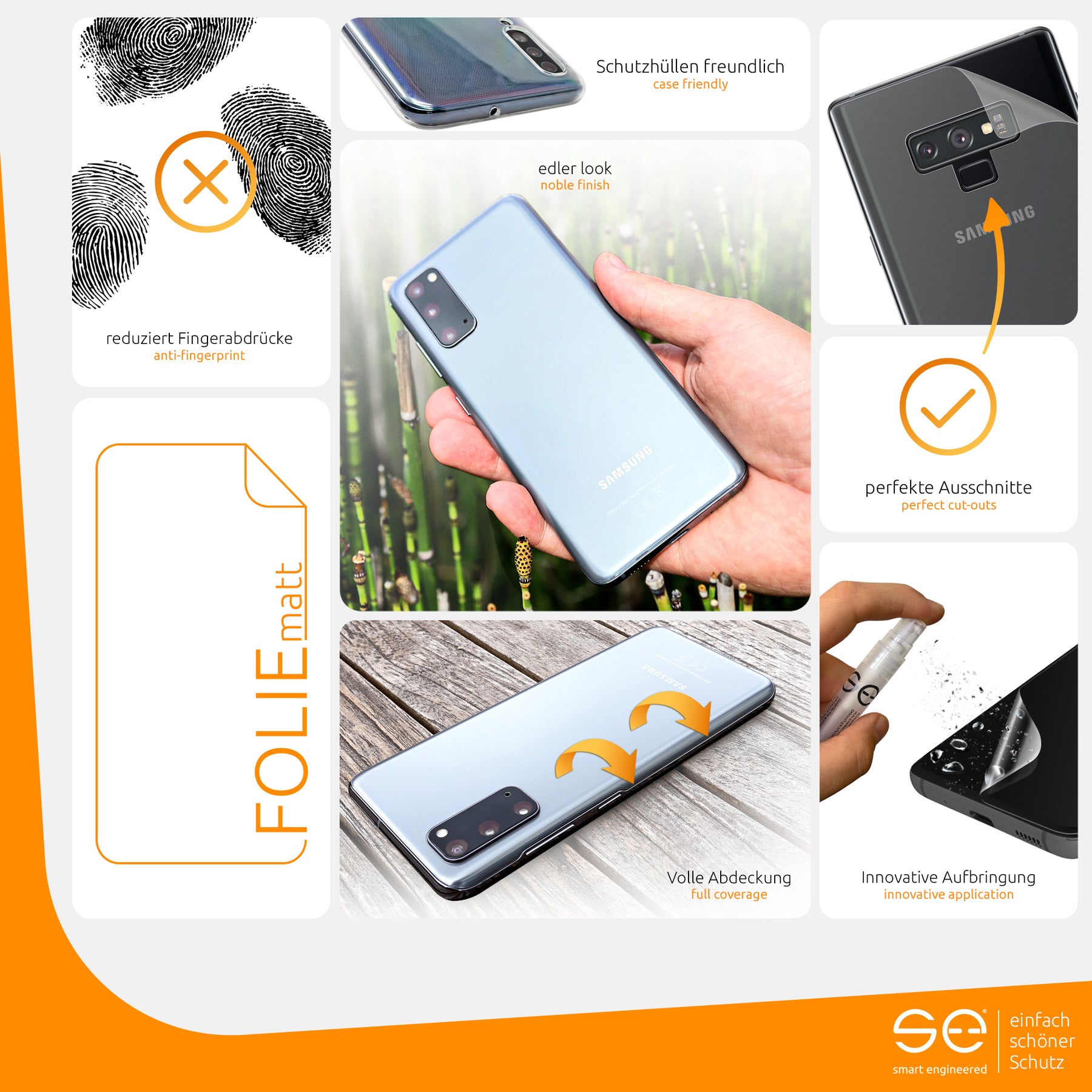 Matte protective film back Samsung Galaxy Note 9
