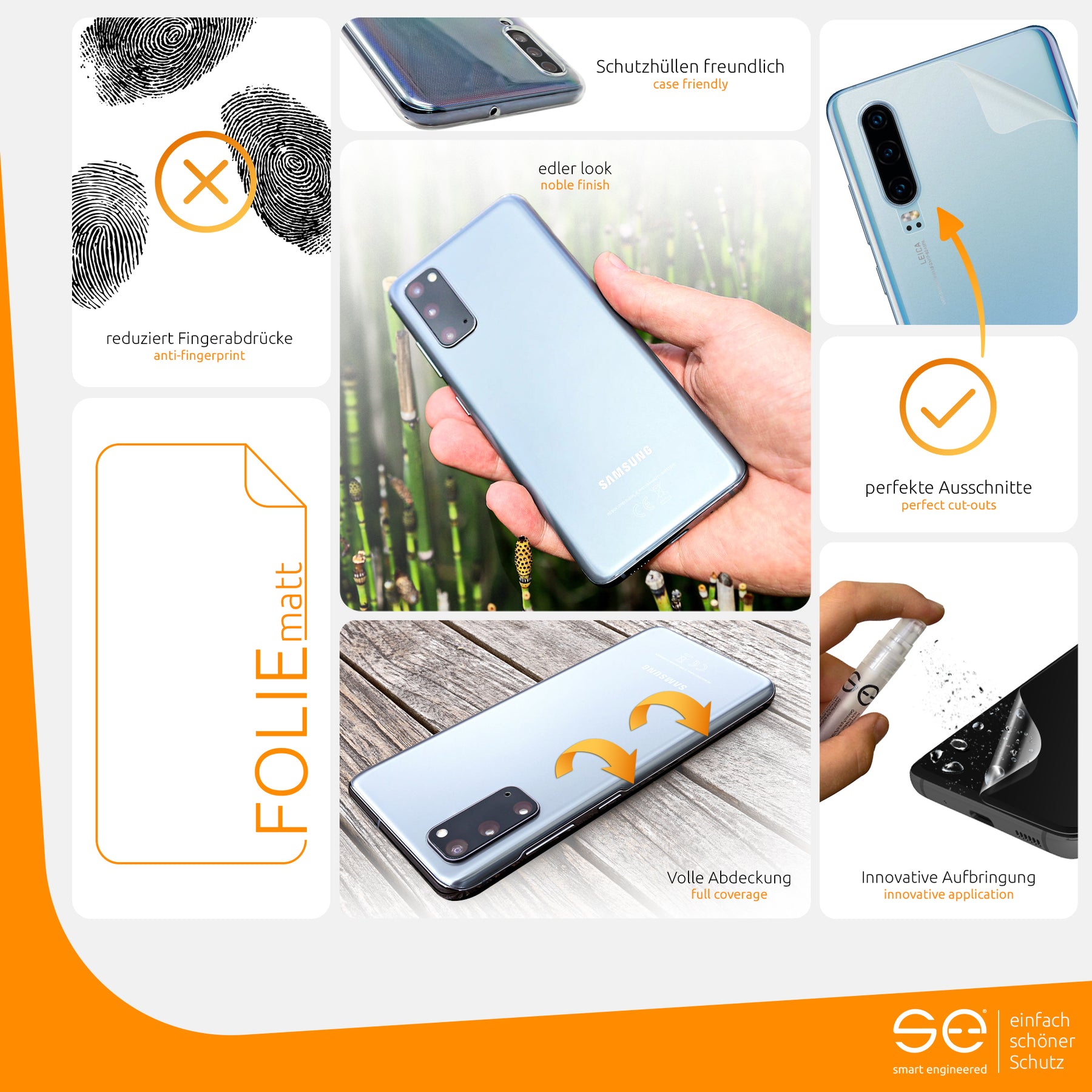 Matte protective film back Huawei P30