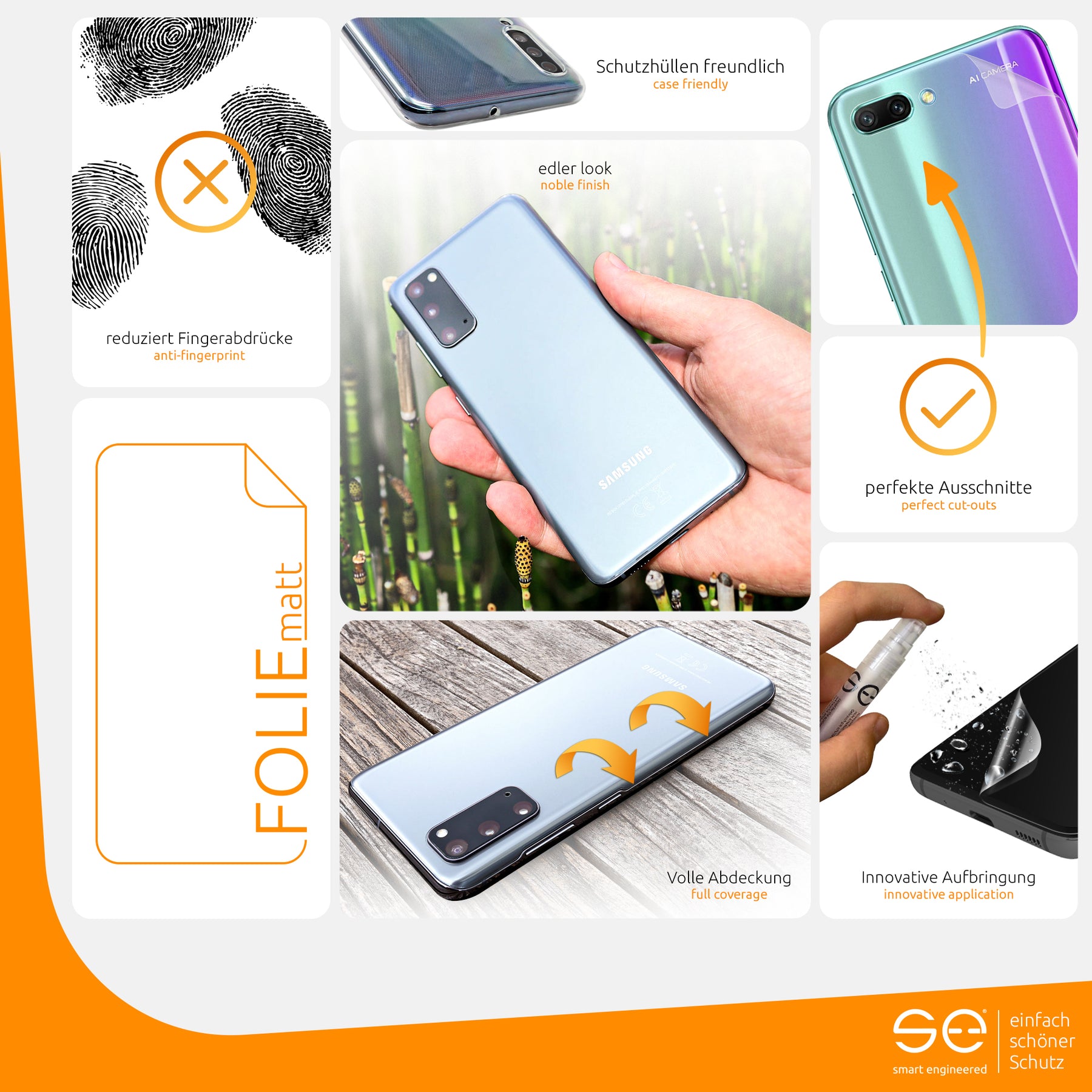 Matte protective film back Honor 10