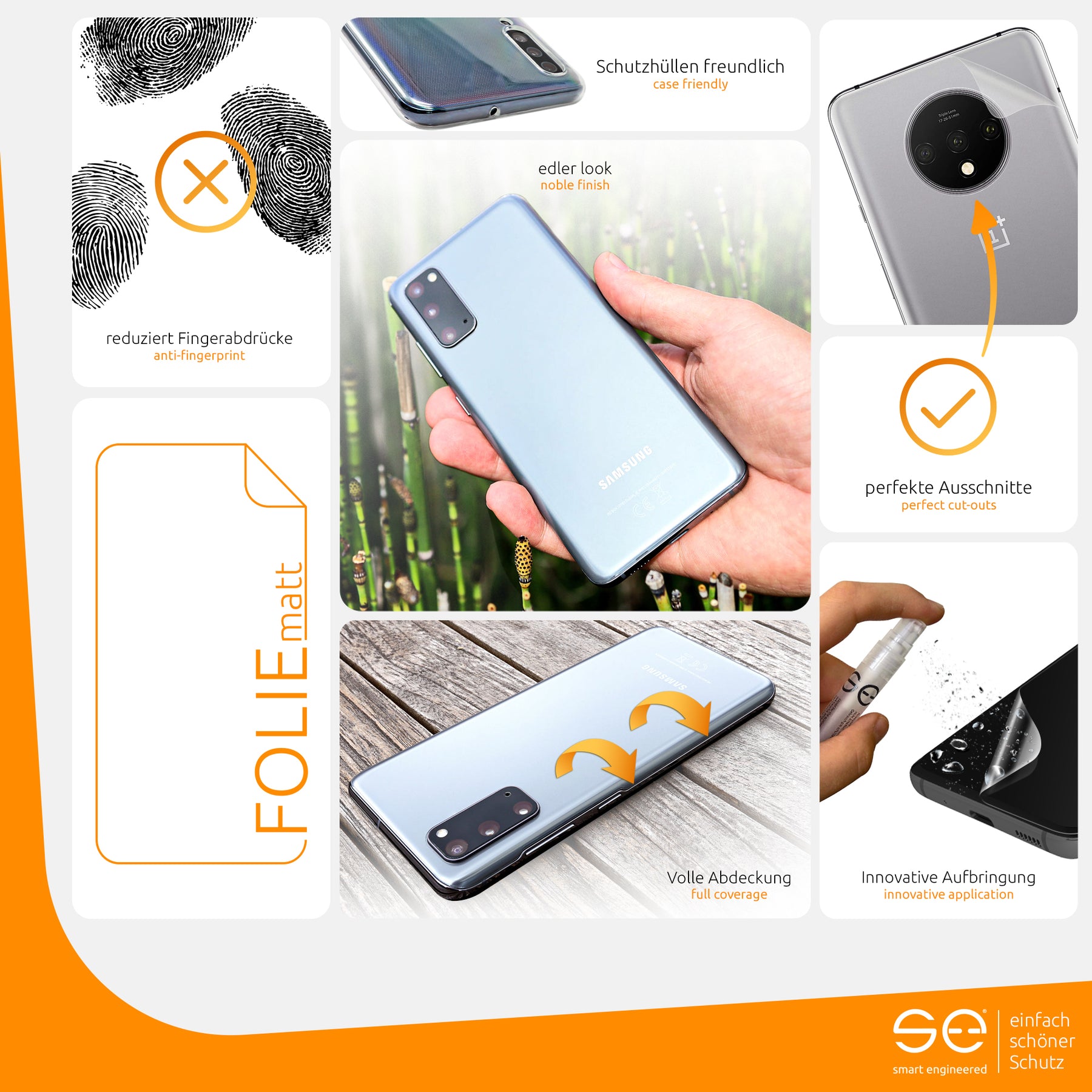 Matte protective film back OnePlus 7T