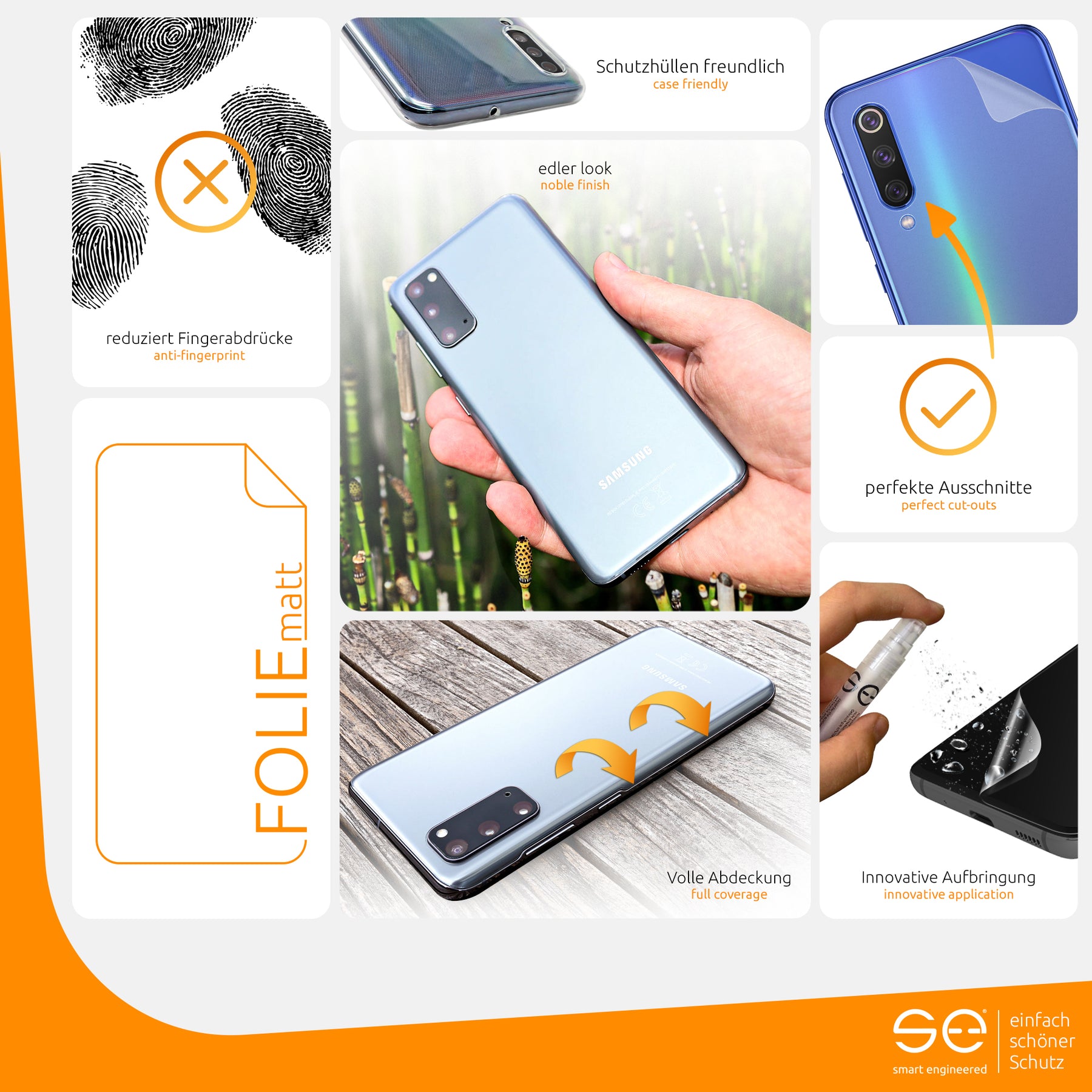 Matte protective film back Xiaomi Mi 9 SE