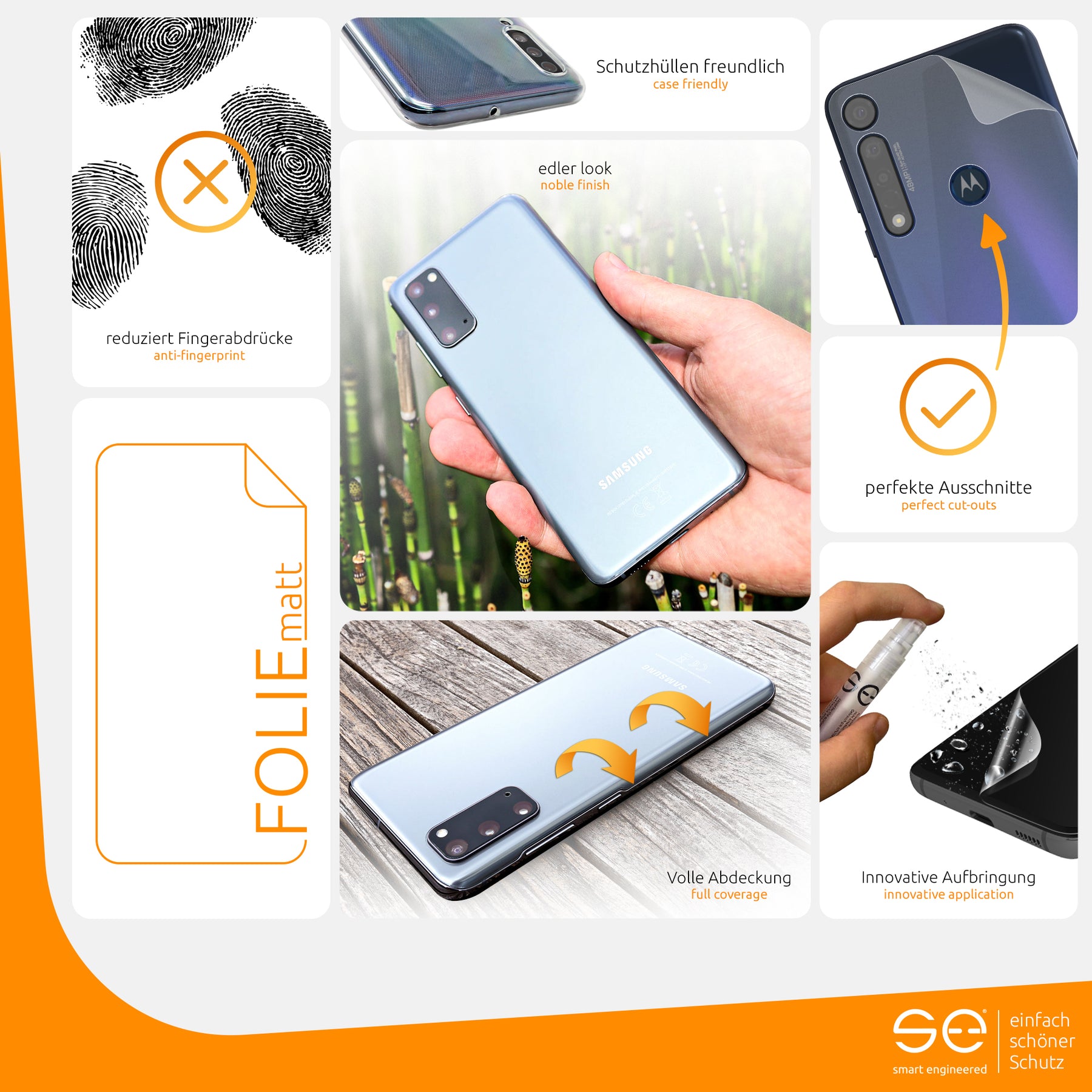 Matte protective film back Motorola Moto G8 Plus
