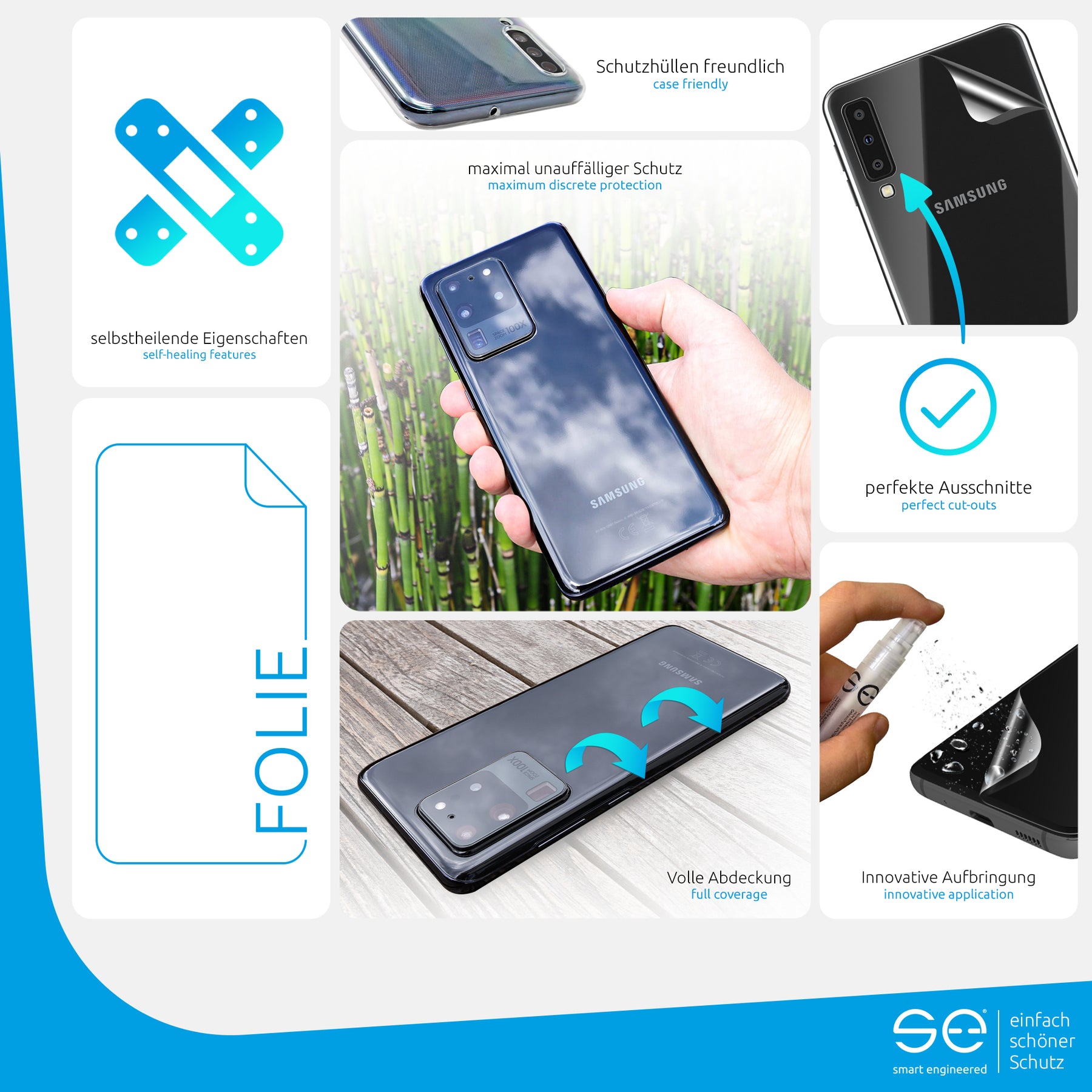 Schutzfolie Rückseite Samsung Galaxy A7