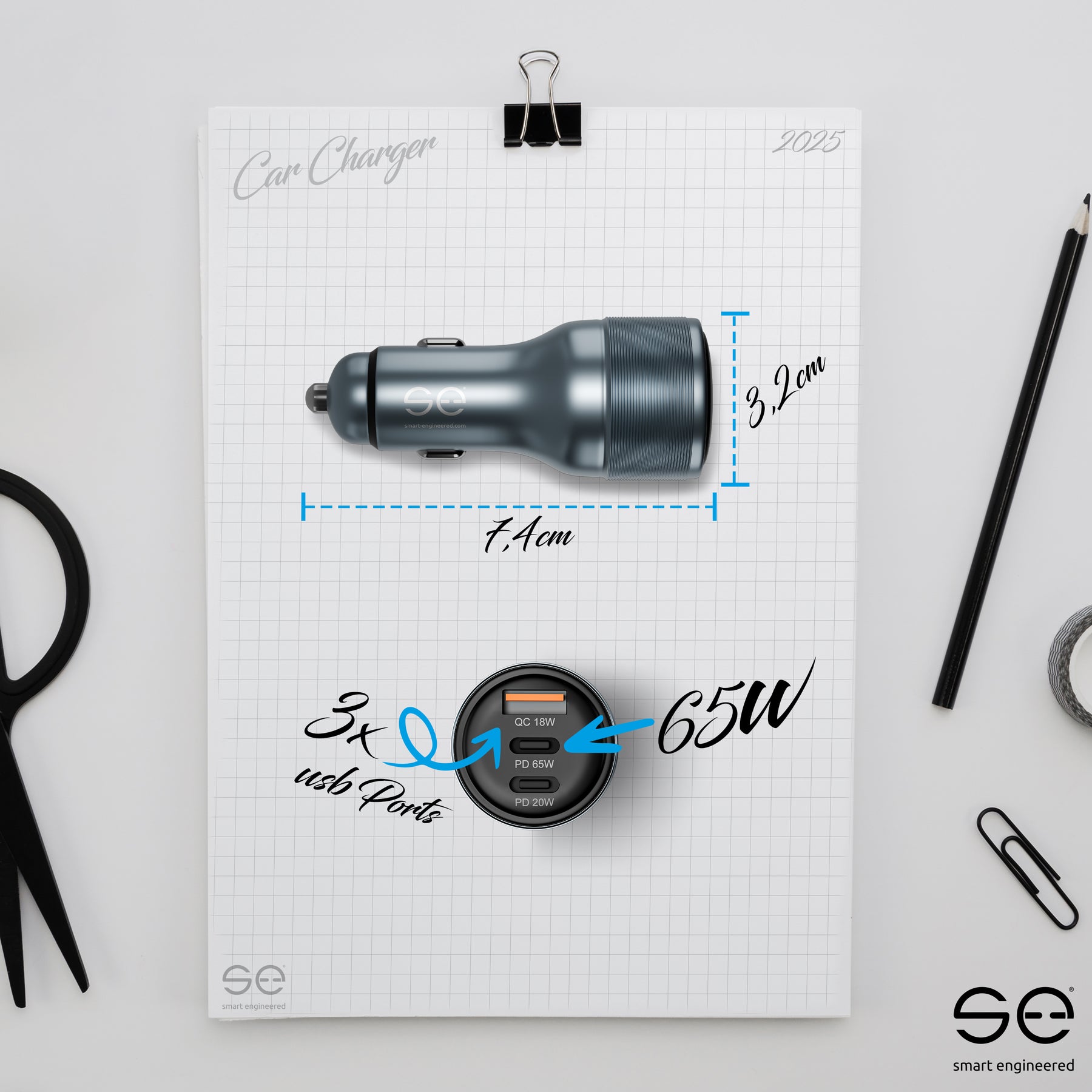 se® CARCHARGER – 85W Auto Ladeadapter