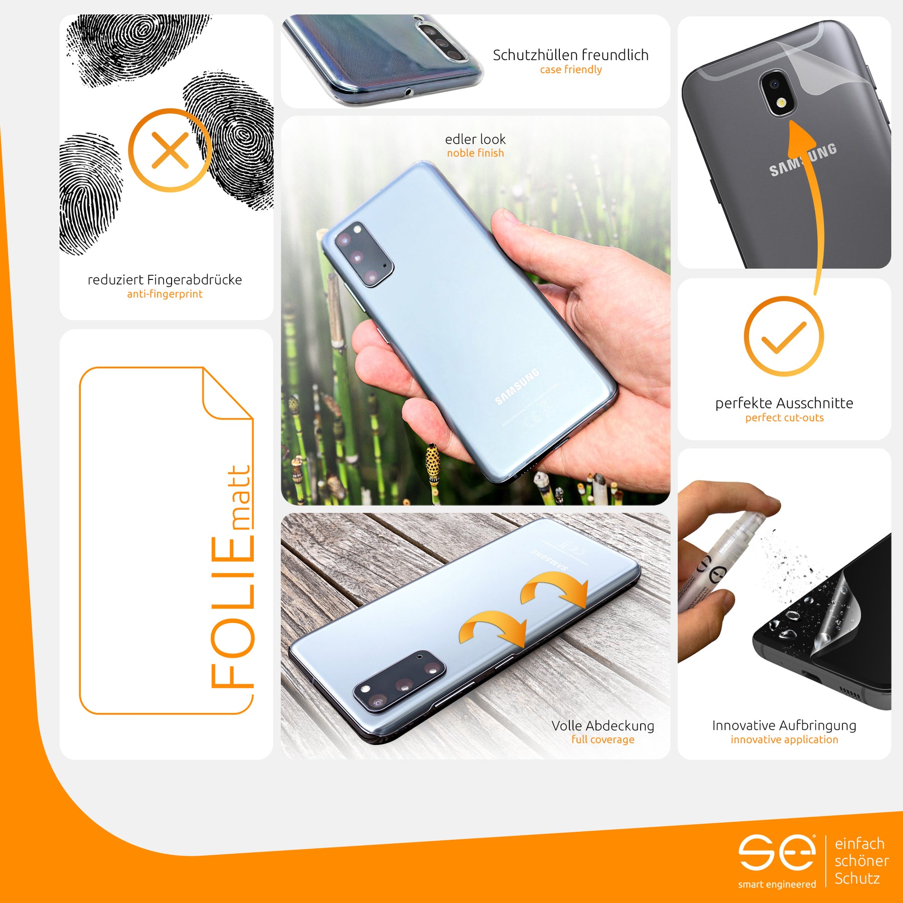 Matte protective film back Samsung Galaxy J5 (2017)