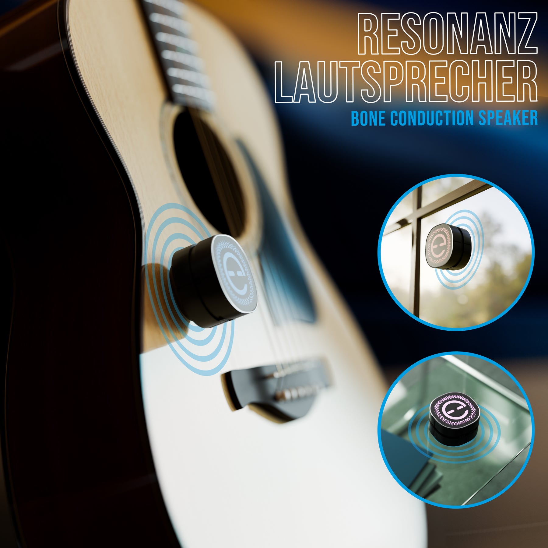 se® SONICWAVE – Der tragbare Resonanz-Lautsprecher, der jede Oberfläche in einen Lautsprecher verwandelt