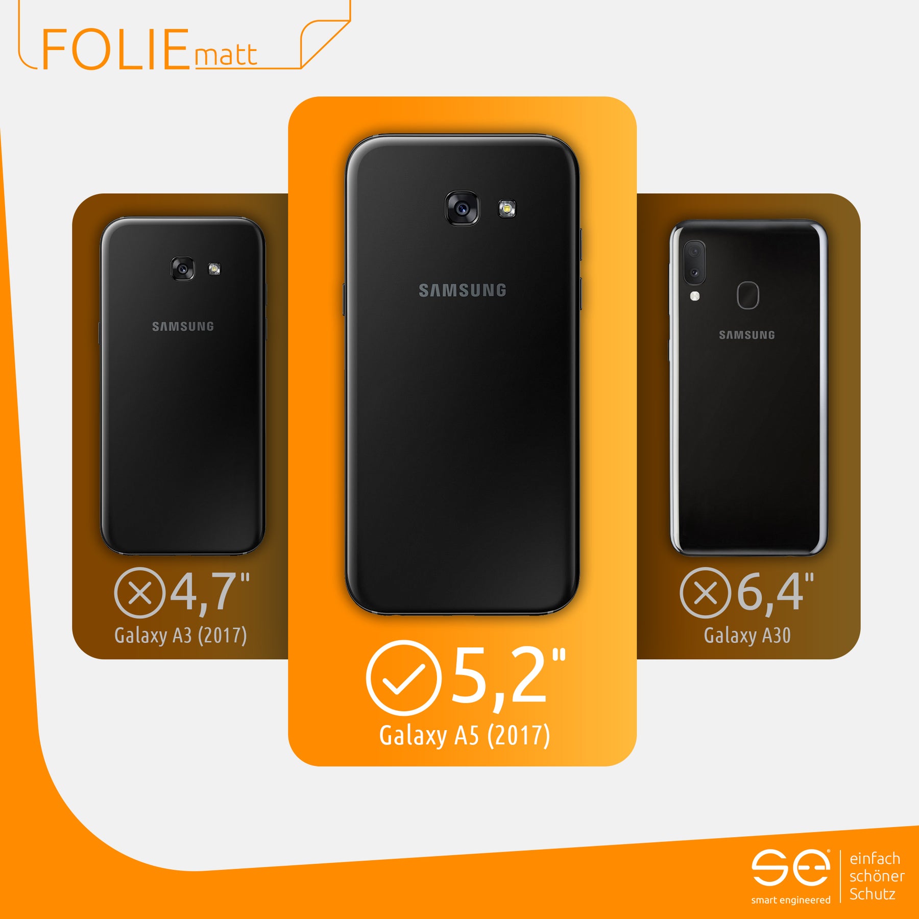 Matte protective film back Samsung Galaxy A5 (2017)