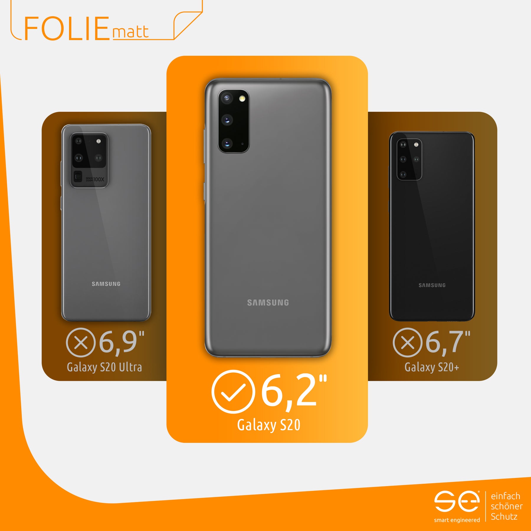 Matte protective film back Samsung Galaxy S20