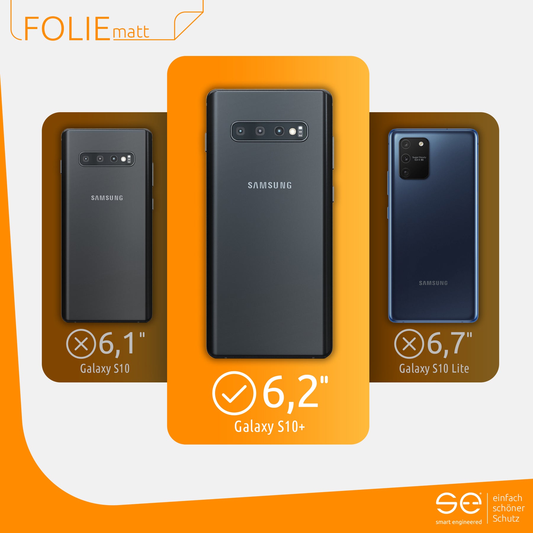 Matte protective film back Samsung Galaxy S10 Plus