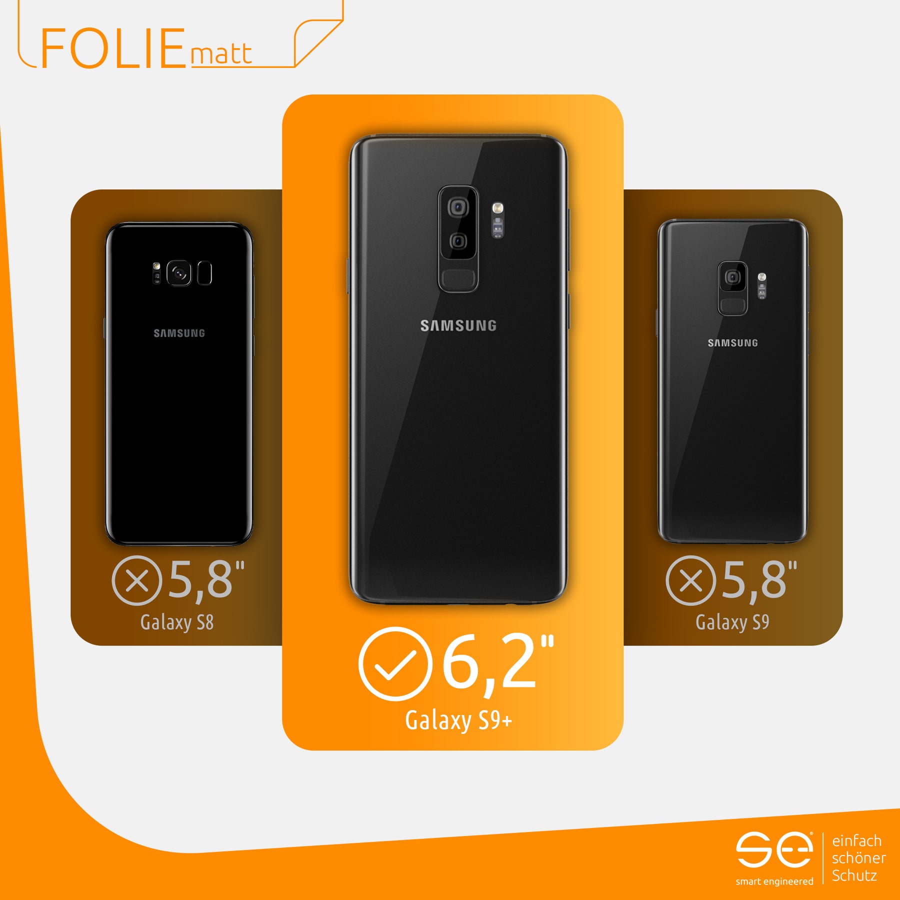 Matte protective film back Samsung Galaxy S9 Plus