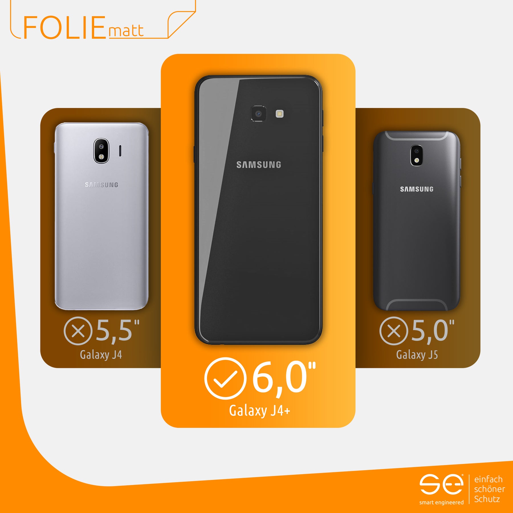 Matte protective film back Samsung Galaxy J4 Plus