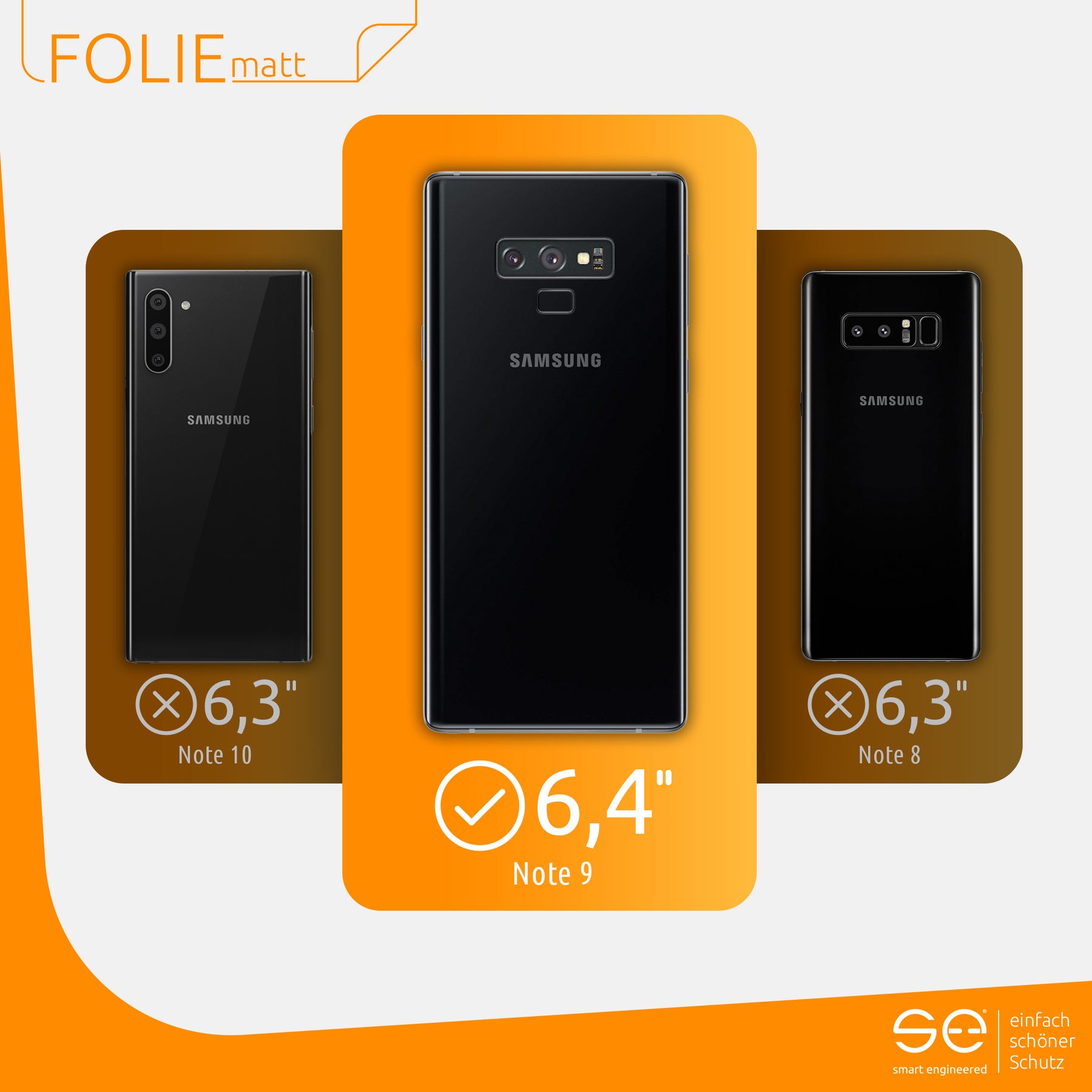 Matte protective film back Samsung Galaxy Note 9