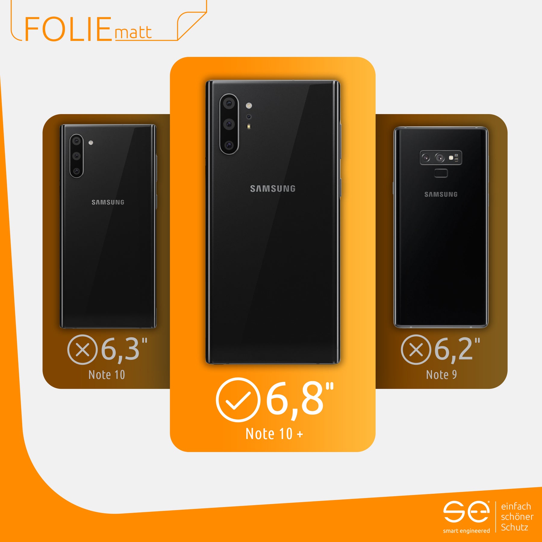Matte protective film back Samsung Galaxy Note 10 Plus