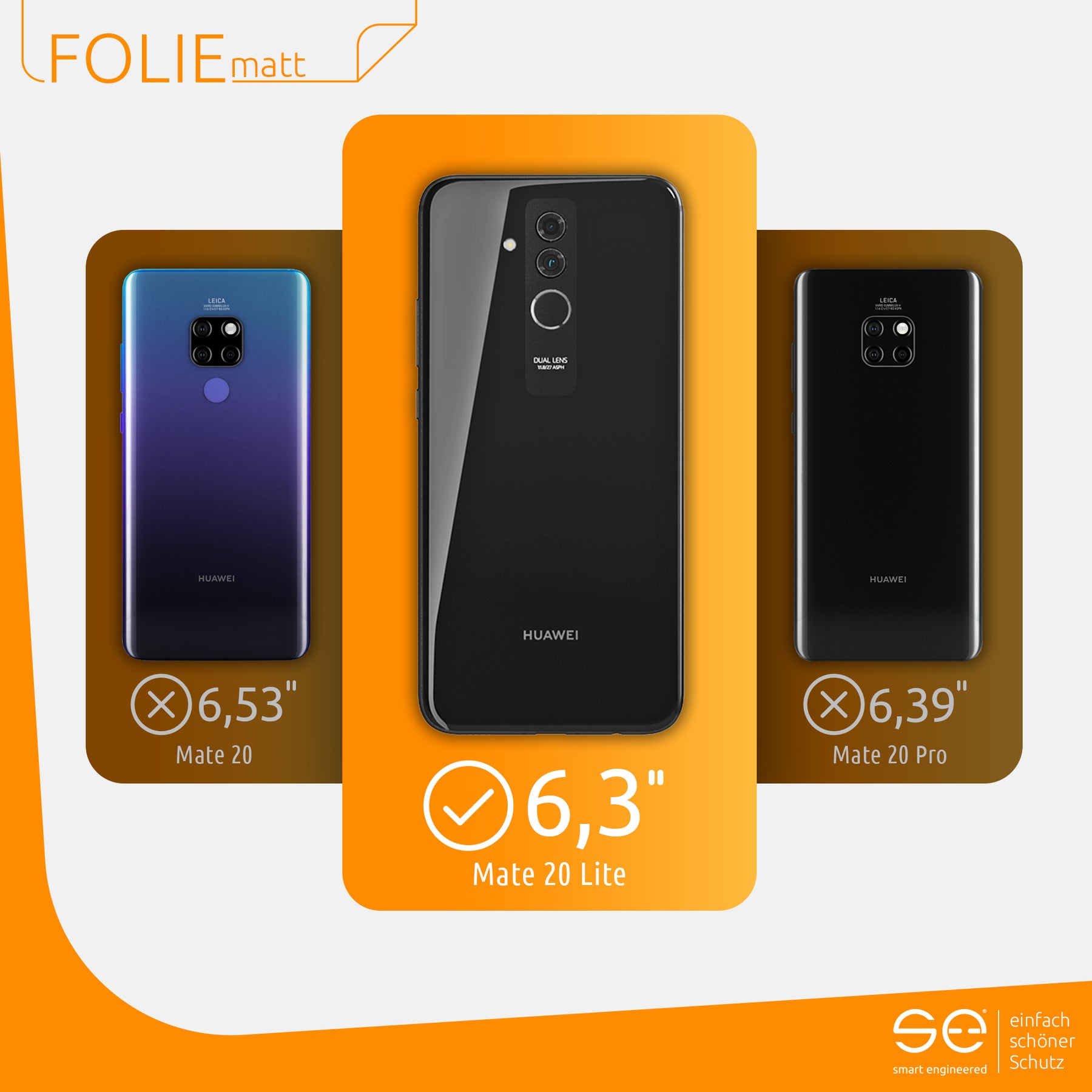 Matte protective film back Huawei Mate 20 Lite