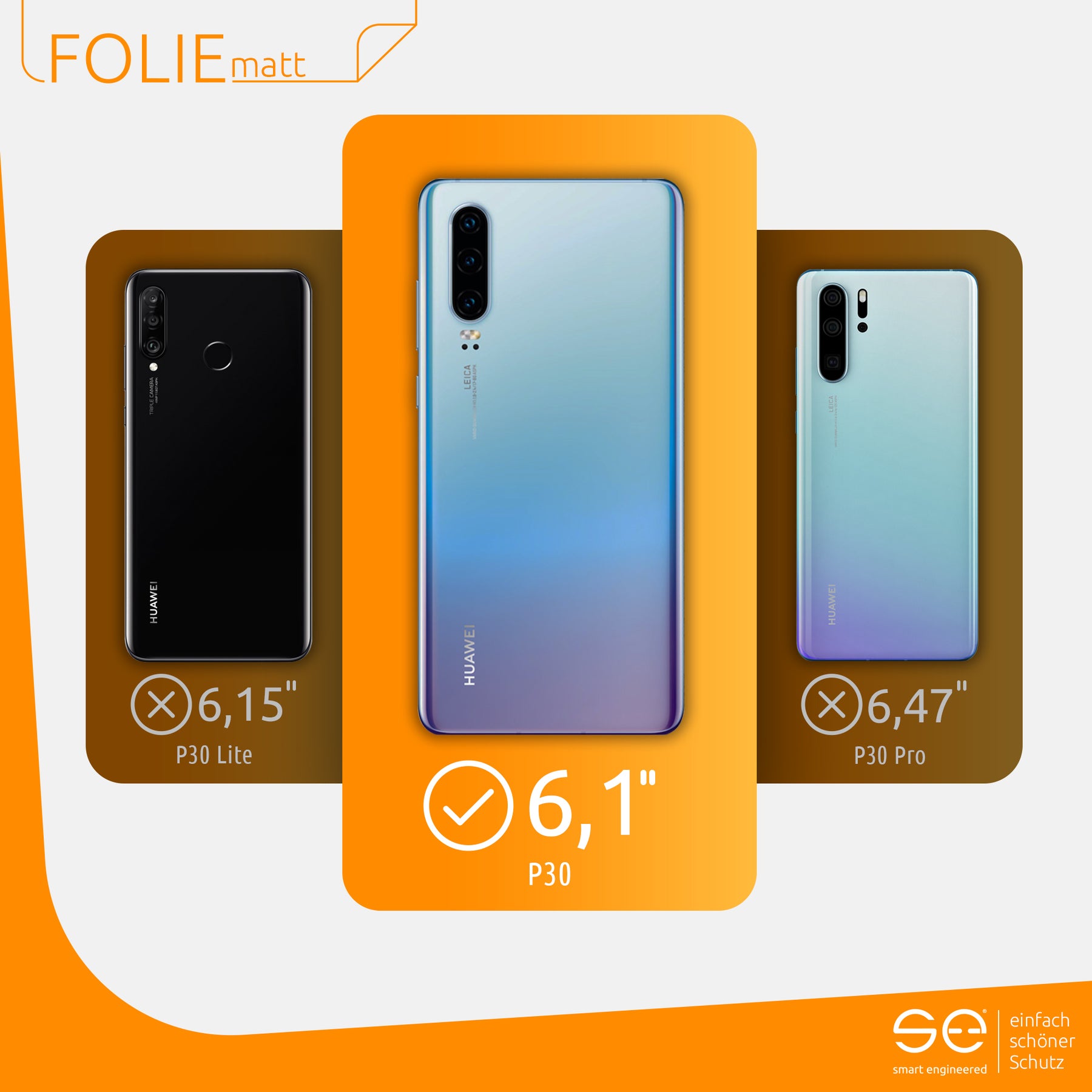 Matte protective film back Huawei P30