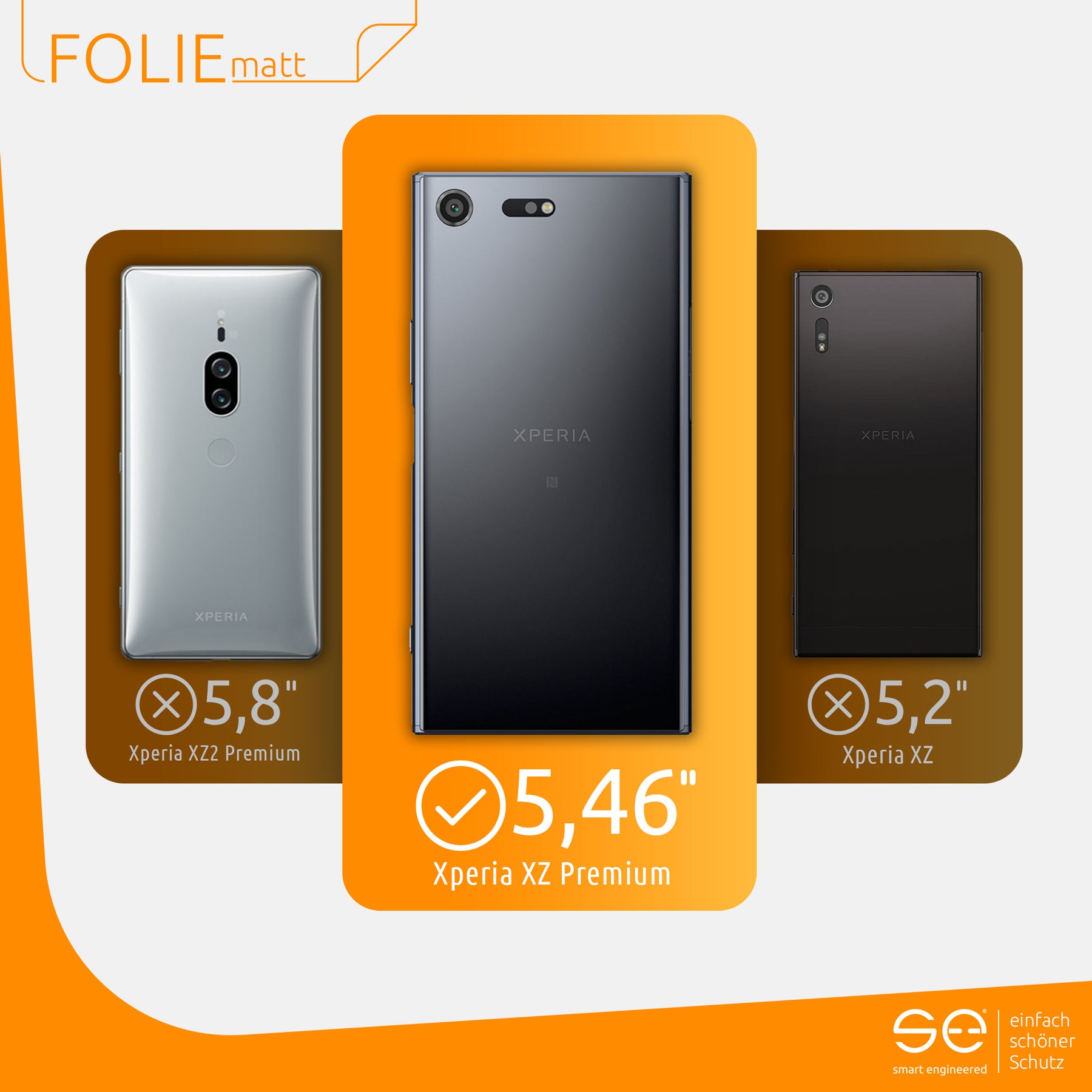 Matte protective film back Sony Xperia XZ Premium