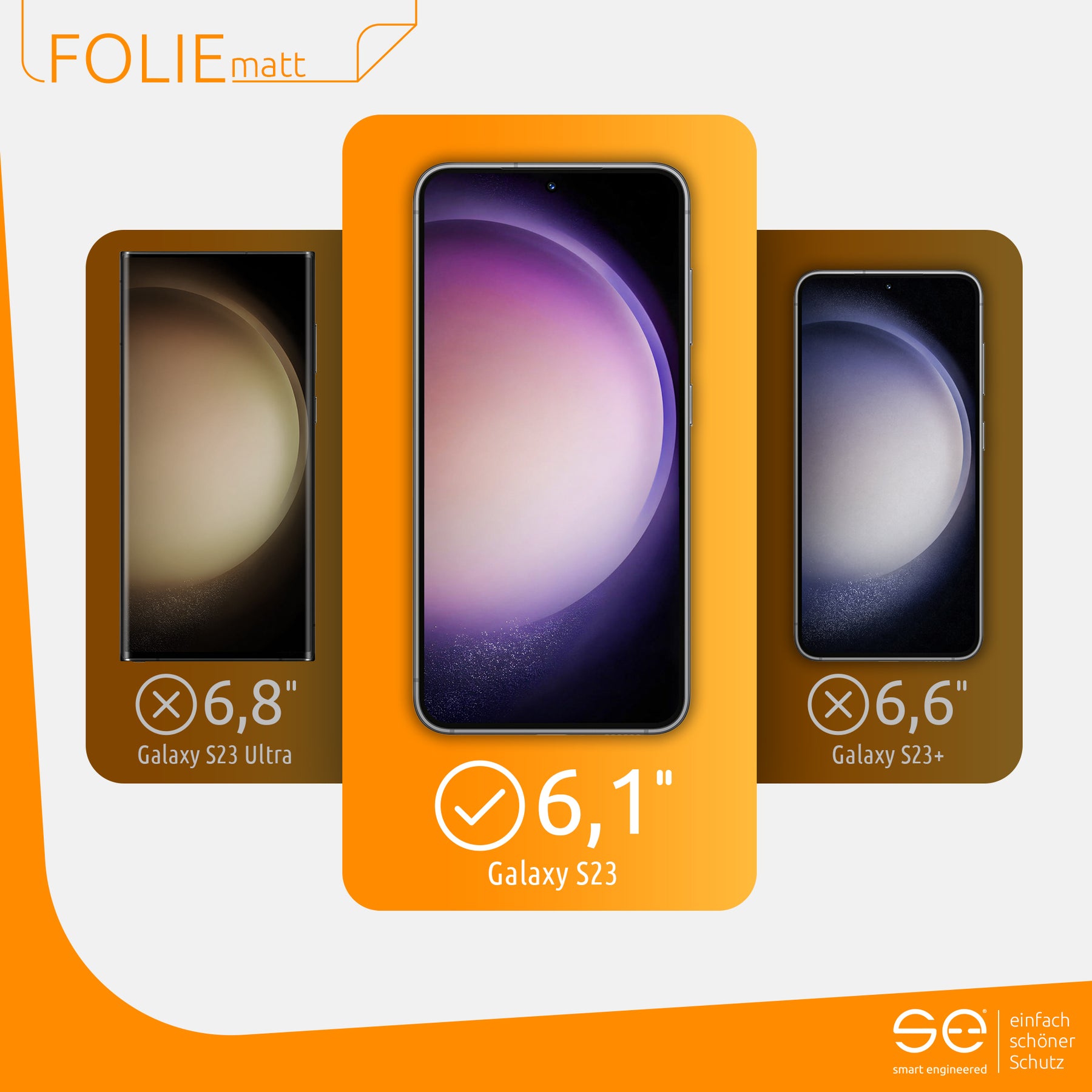 2x 3D Screen Protector for the Samsung Galaxy S22 series (Transparent, Matte or Privacy)