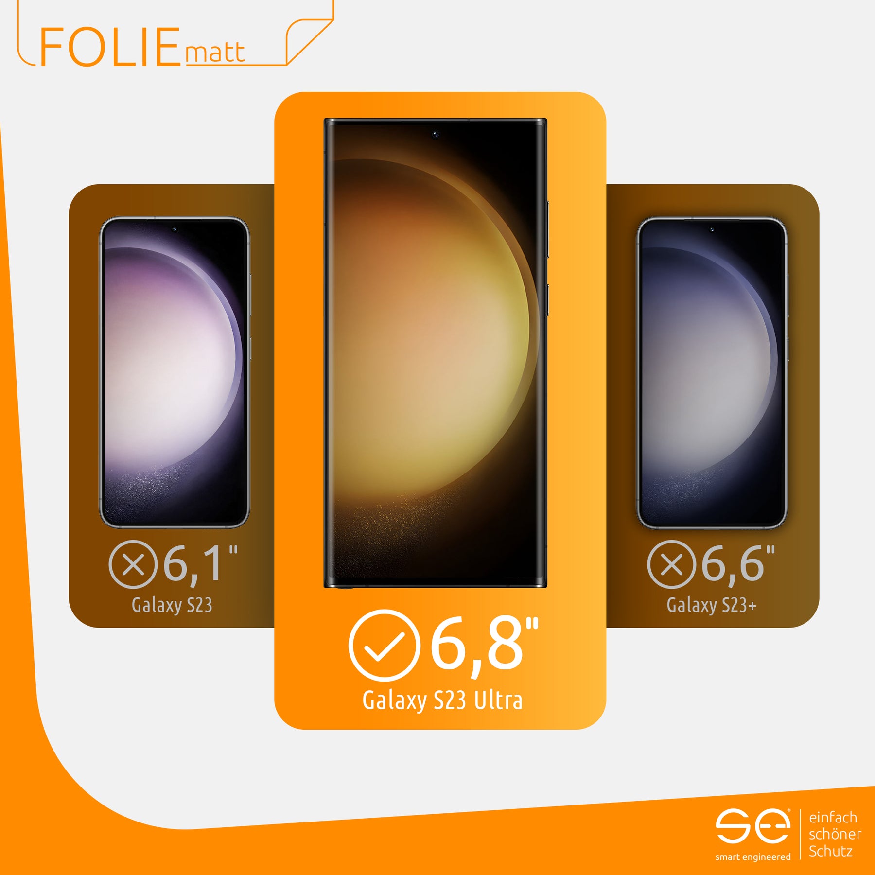 2x 3D Screen Protector for the Samsung Galaxy S22 series (Transparent, Matte or Privacy)