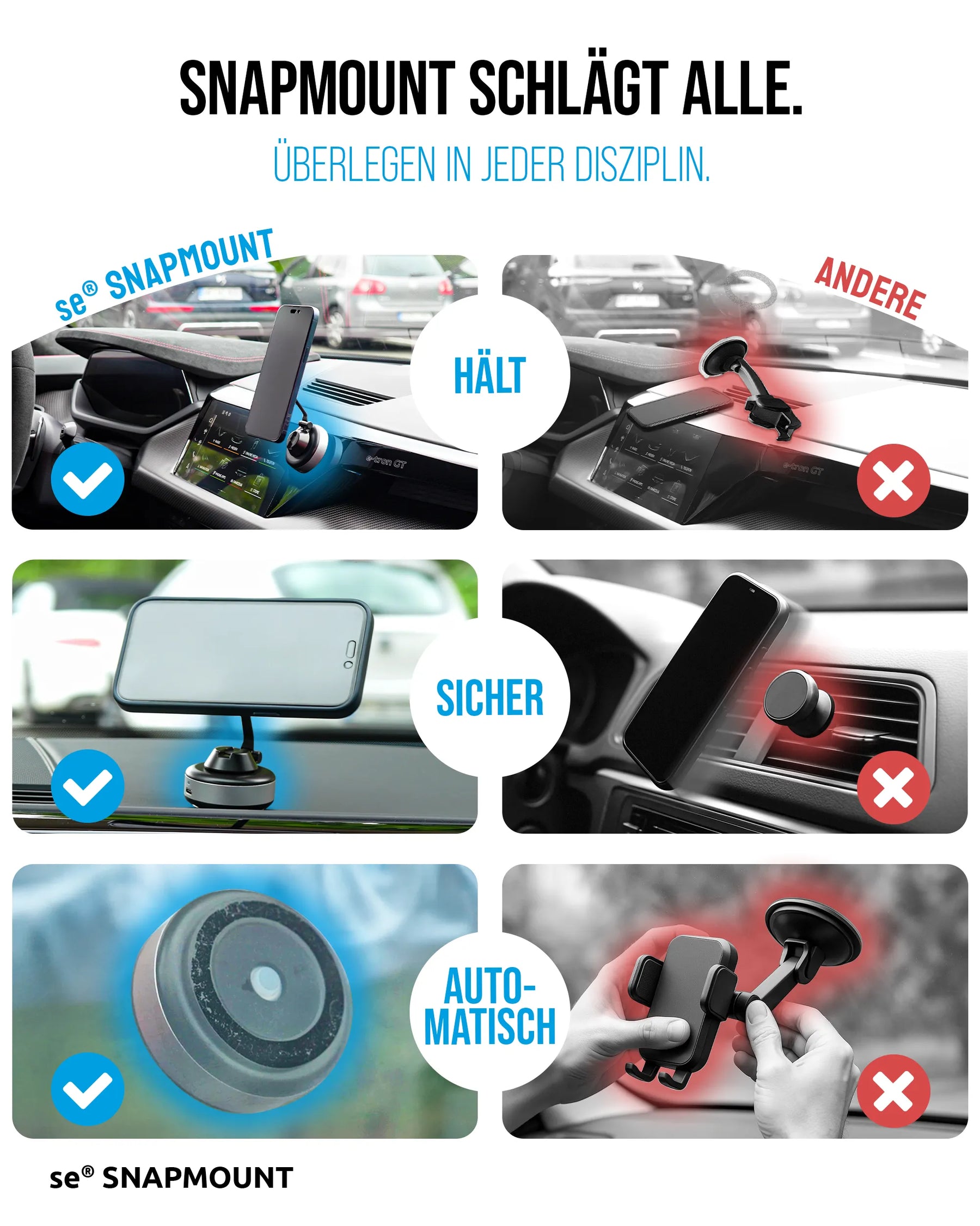 se® SNAPMOUNT – Hält, wo du willst!