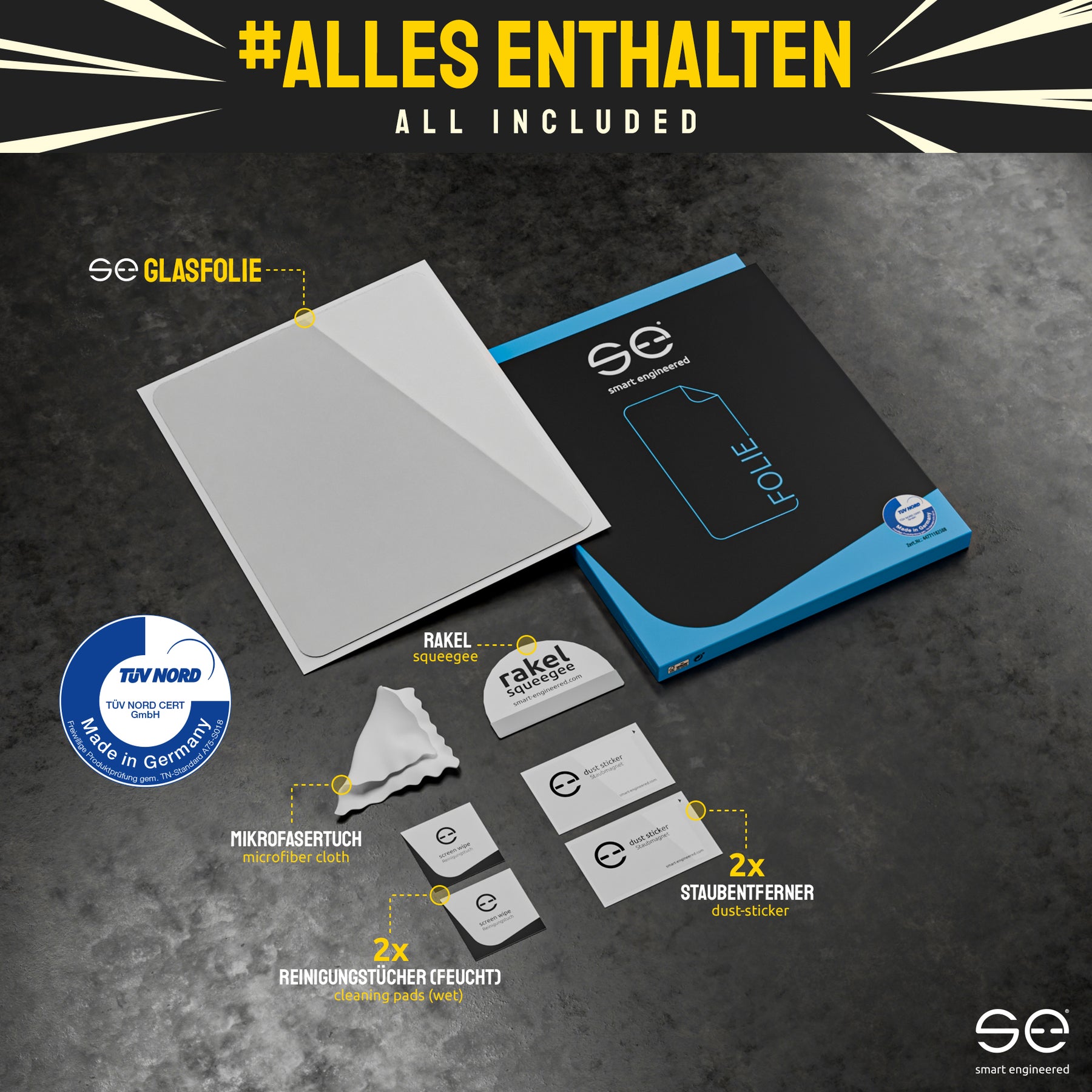 se® glass film Samsung Galaxy Tab S9+/ Tab S9 FE+/ Tab S8+/ Tab S7+/ S7 FE (12.4")