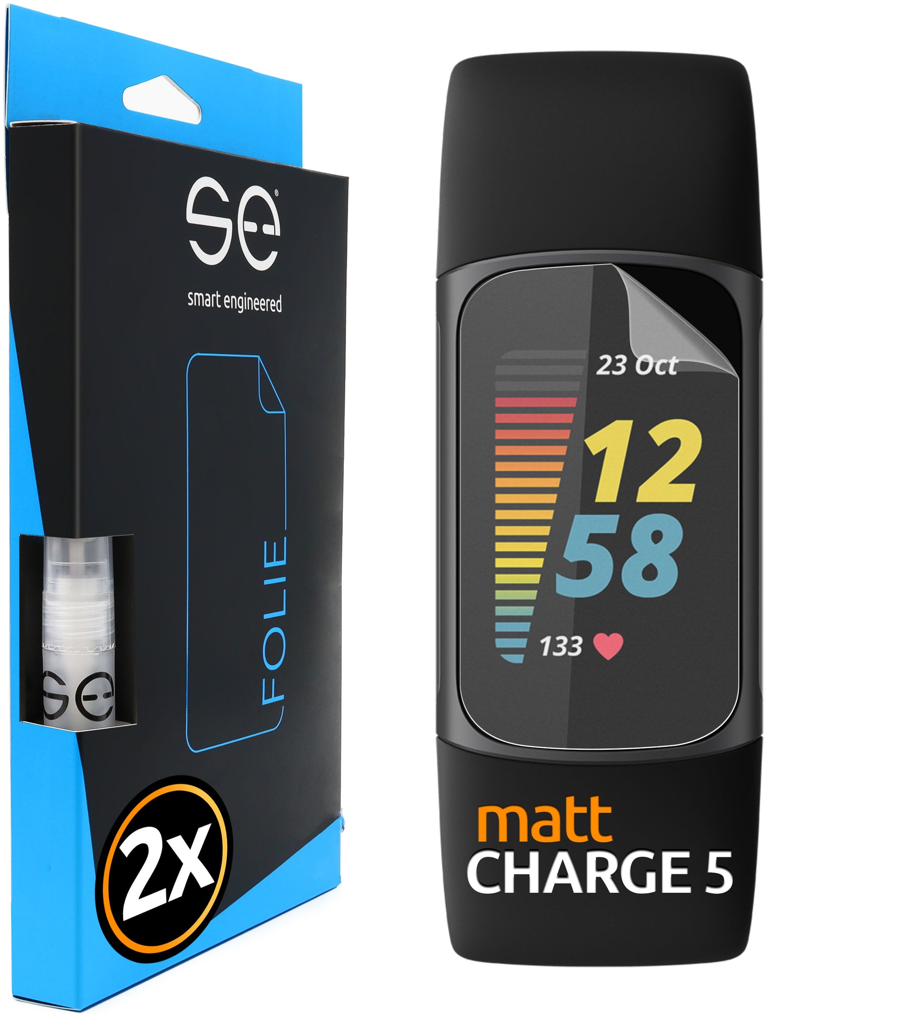 4x 3D protective film for the Fitbit series (transparent or matte)