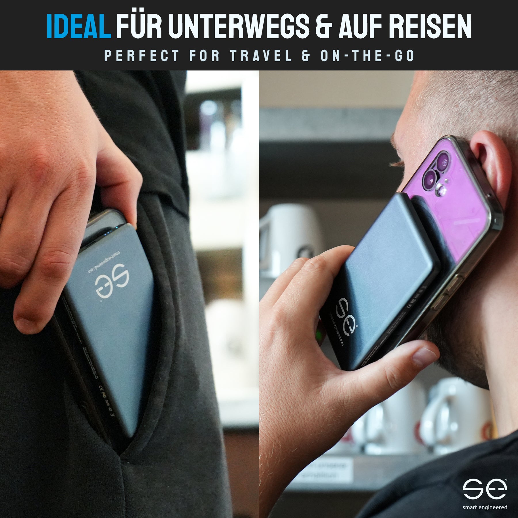 se® SNAPBANK Magnetic 5000mAh / 10,000mAh - The world's thinnest power bank