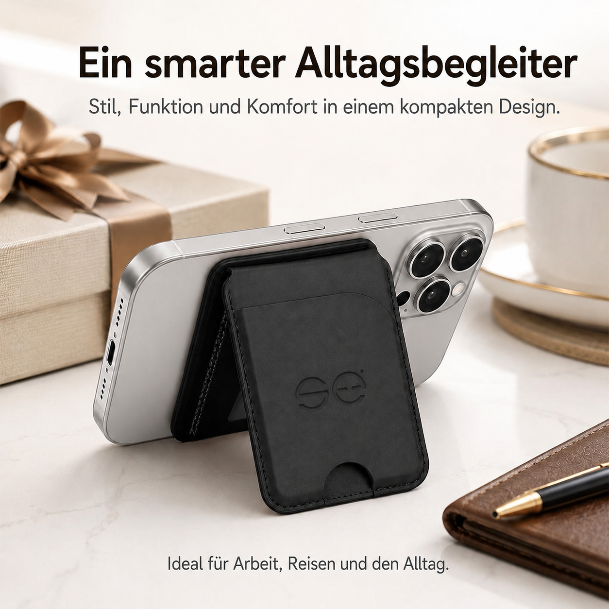 se® SNAPWALLET – Kartenhalter mit Standfunktion für MagSafe & Handys mit Magnetring
