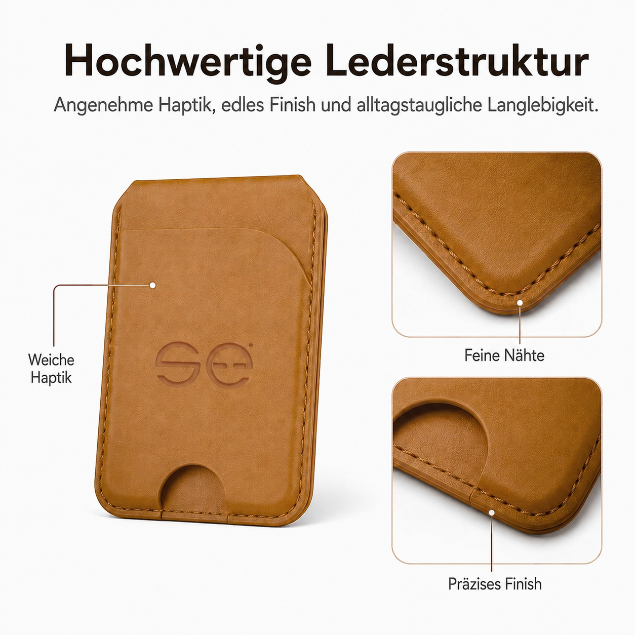 se® SNAPWALLET – Kartenhalter mit Standfunktion für MagSafe & Handys mit Magnetring