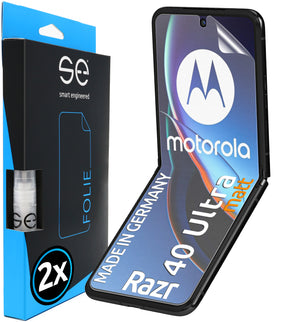 2x se® Schutzfolie für dein Motorola Razr 40 / Ultra Serie (Transparent oder Matt )