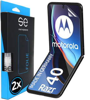 2x se® Schutzfolie für dein Motorola Razr 40 / Ultra Serie (Transparent oder Matt )