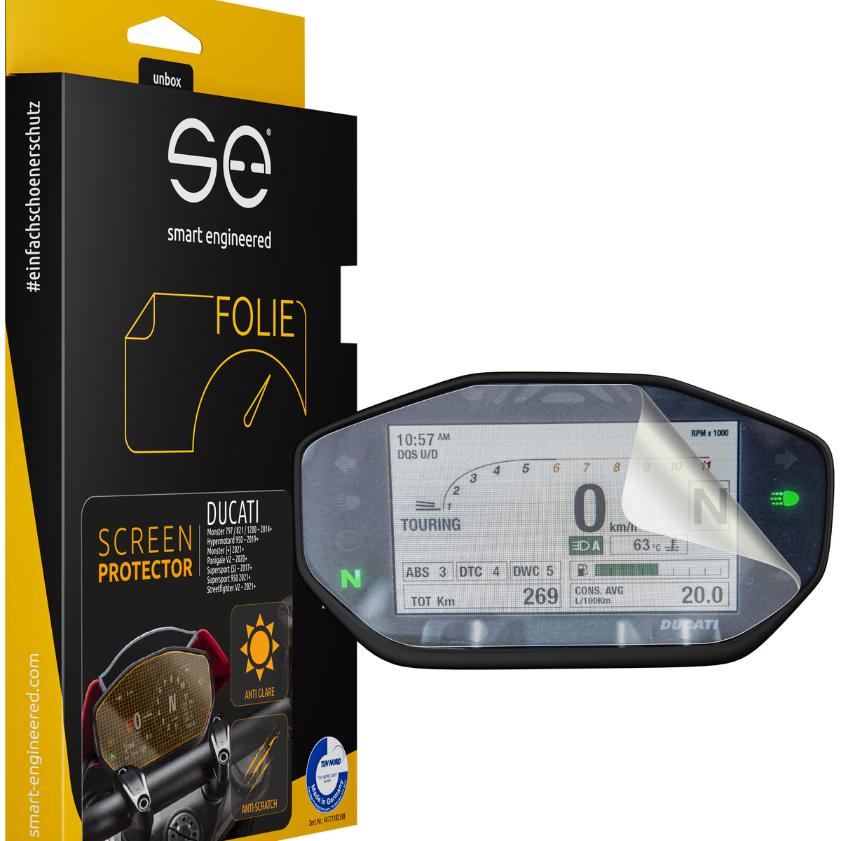 Speedo Angels Display-Schutzfolie Für Suzuki GSX-S1000GT (ab 2022) – 2x Entspiegelt & Kratzfest