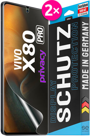 2x se® 3D Schutzfolie für das Vivo X80 Pro (Transparent ,Matt oder Privacy)