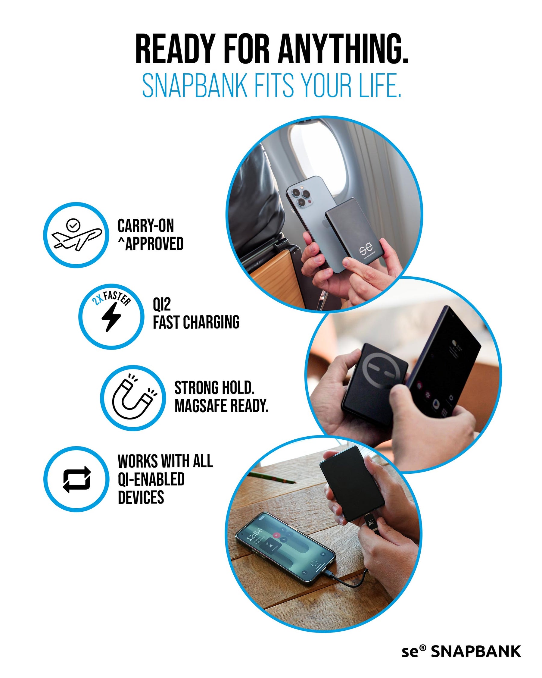 se® SNAPBANK Magnetic – The World's Thinnest Power Bank