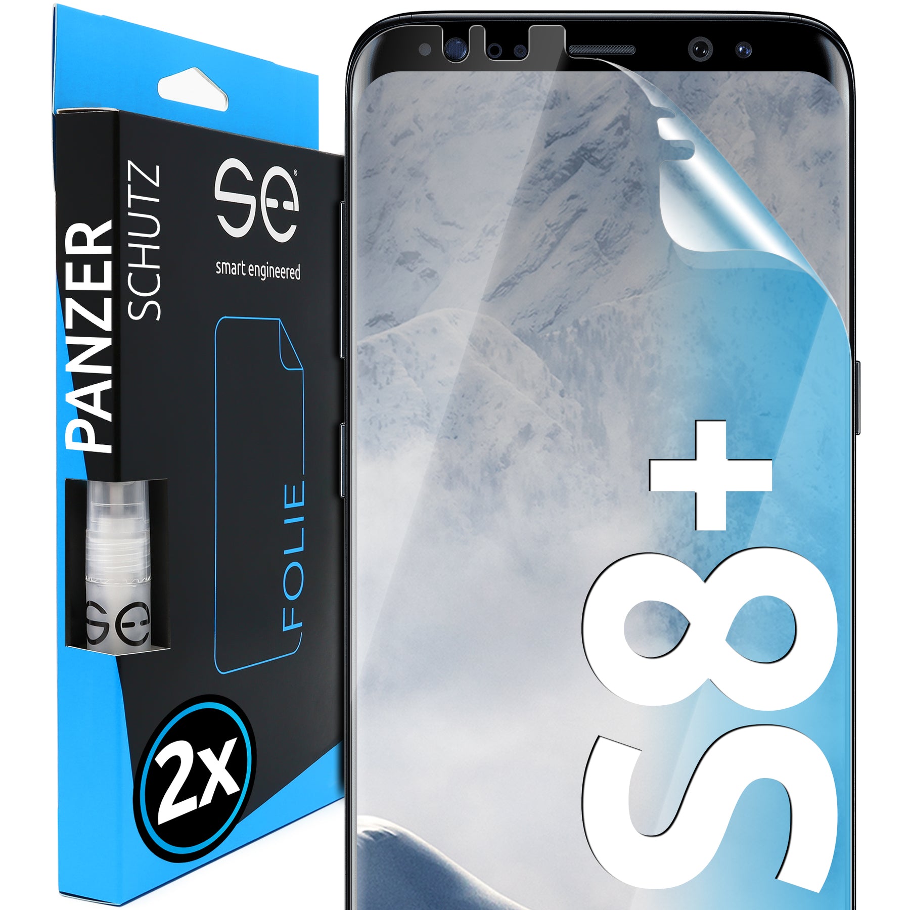 2x 3D Schutzfolie für die Samsung Galaxy S8 Serie (Transparent, Matt oder Privacy)