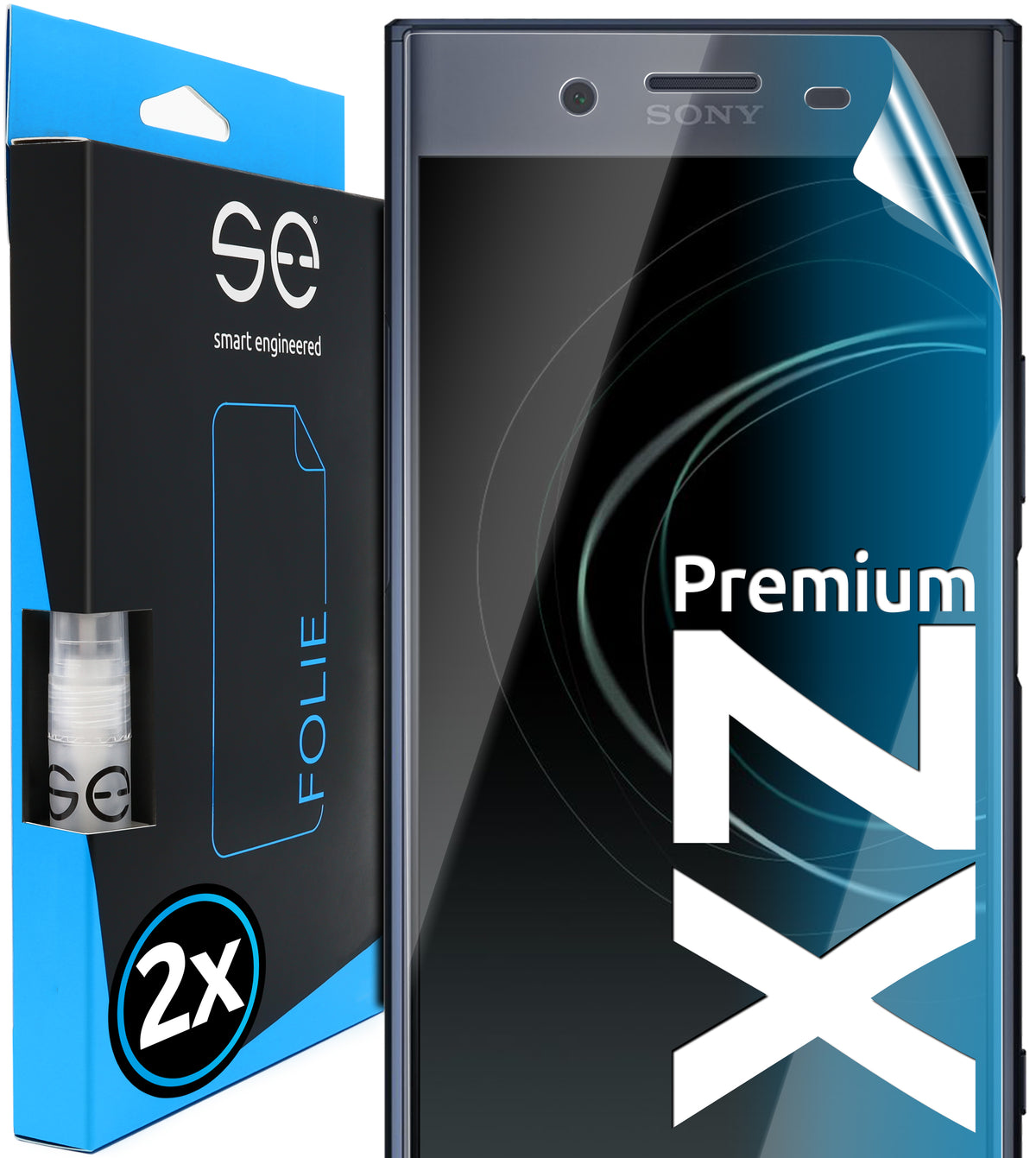 2x 3D Schutzfolie für das Sony Xperia XZ Premium (Transparent, Matt oder Privacy)