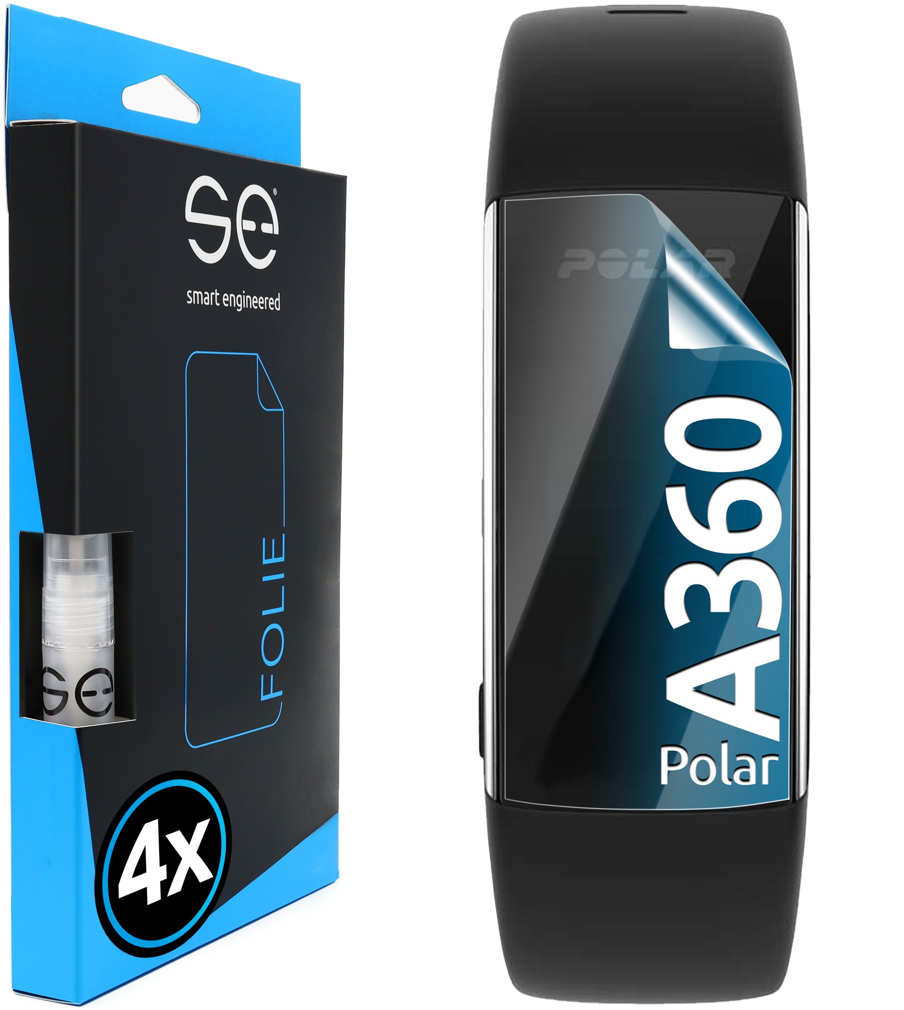 4x 3D Schutzfolie für die Polar A360 (Transparent oder Matt)