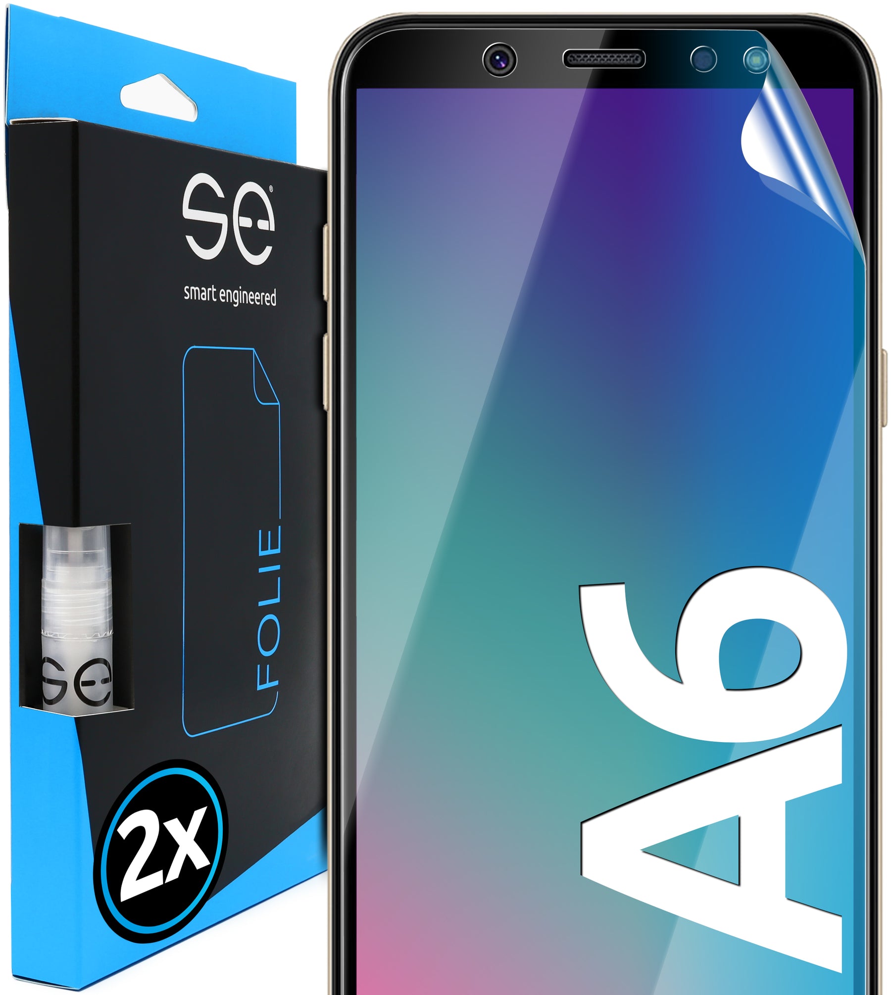 2x 3D Schutzfolie für die Samsung Galaxy A6 Serie (Transparent, Matt oder Privacy)